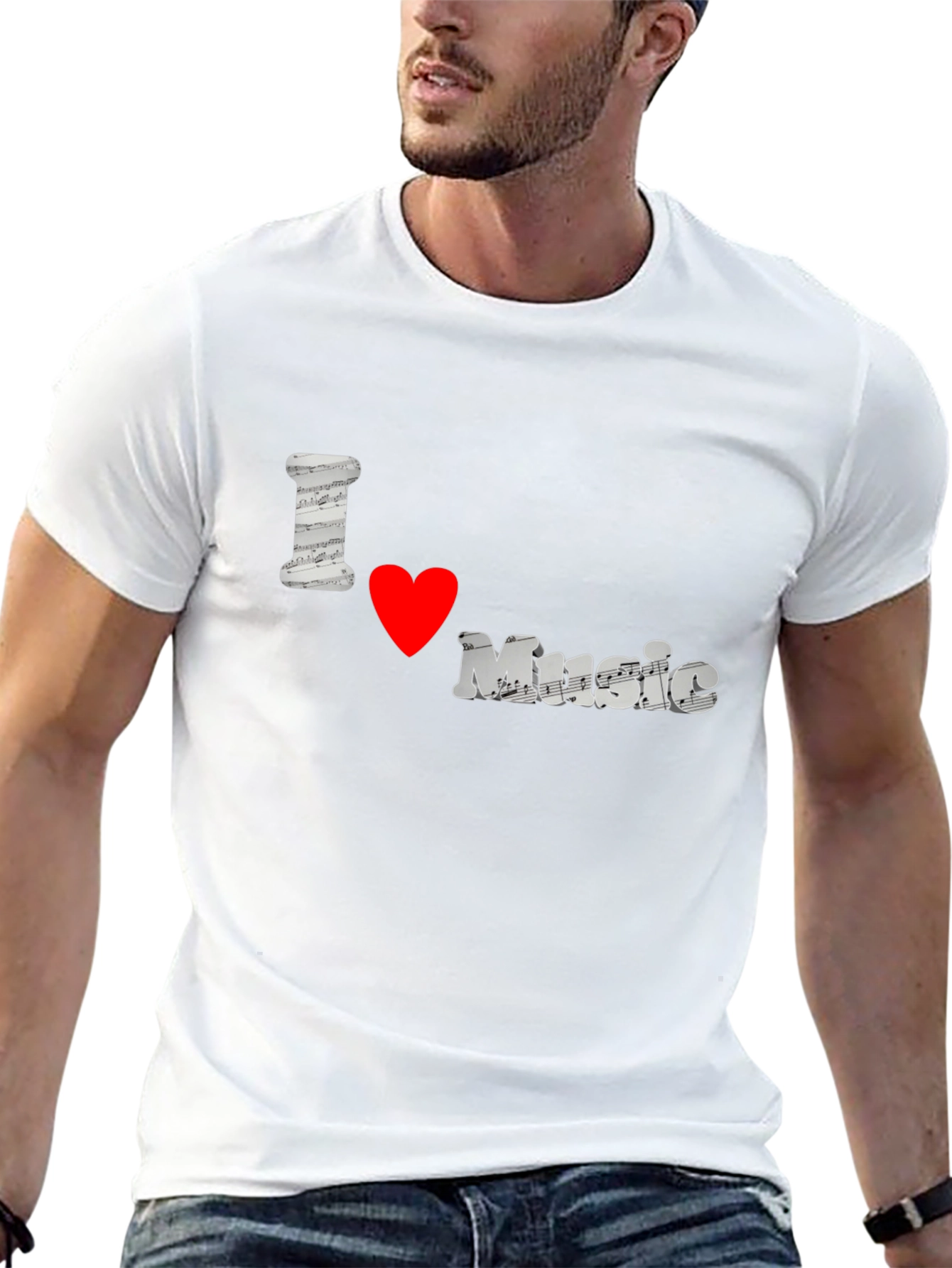 I Love Music Black T-Shirt