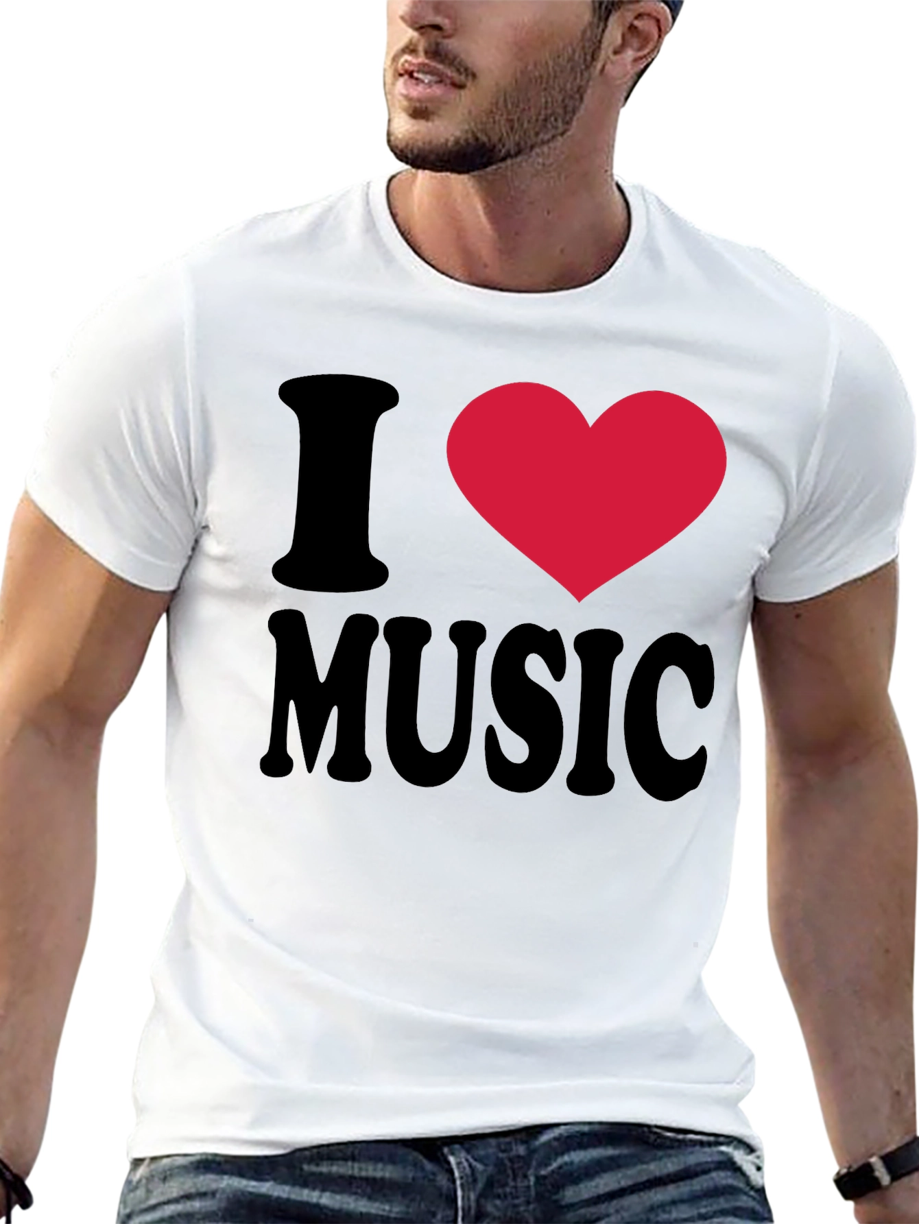 I Heart Music Black T-Shirt