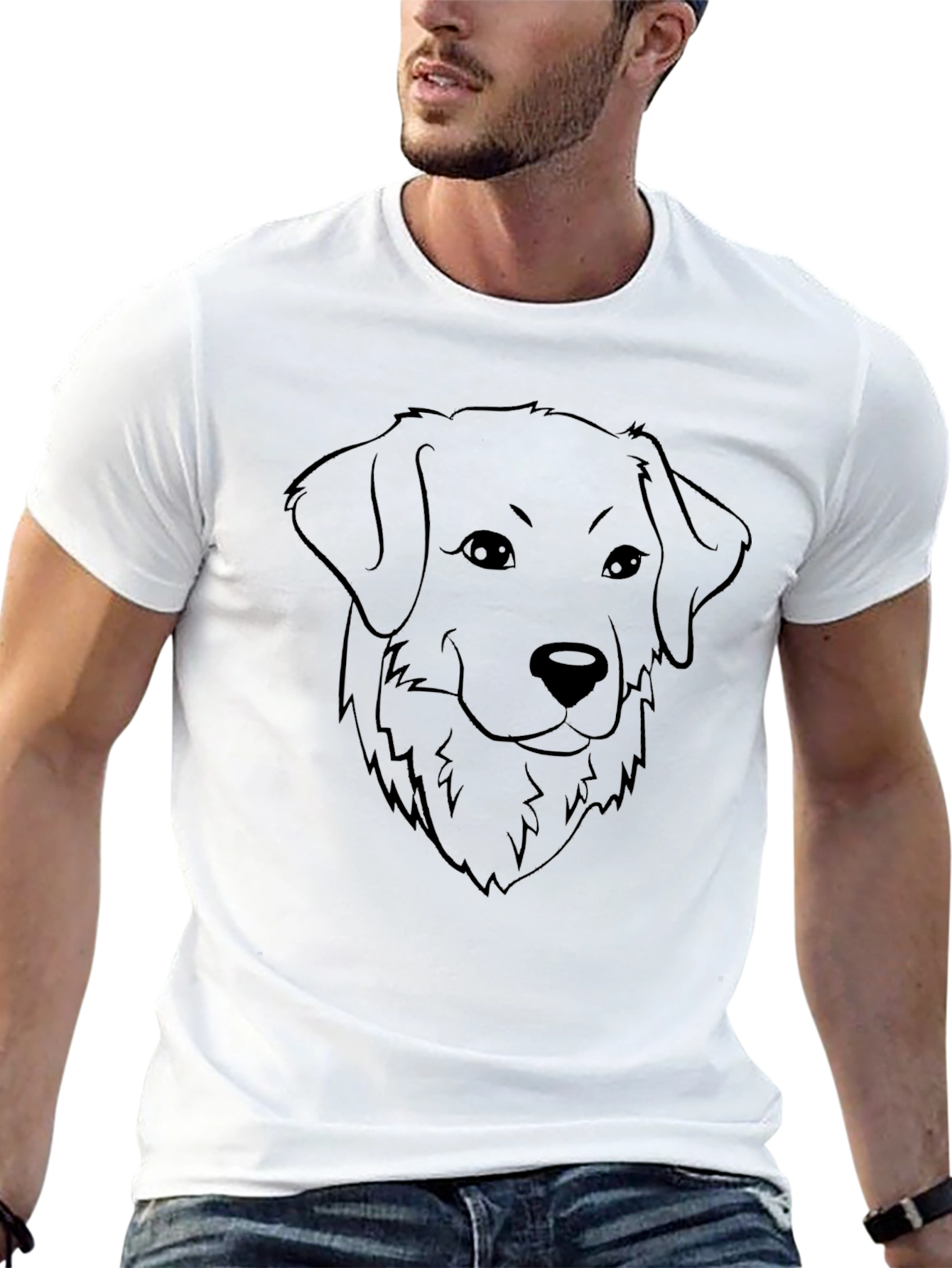 Dog Graphic Tee - Mens Black T-Shirt