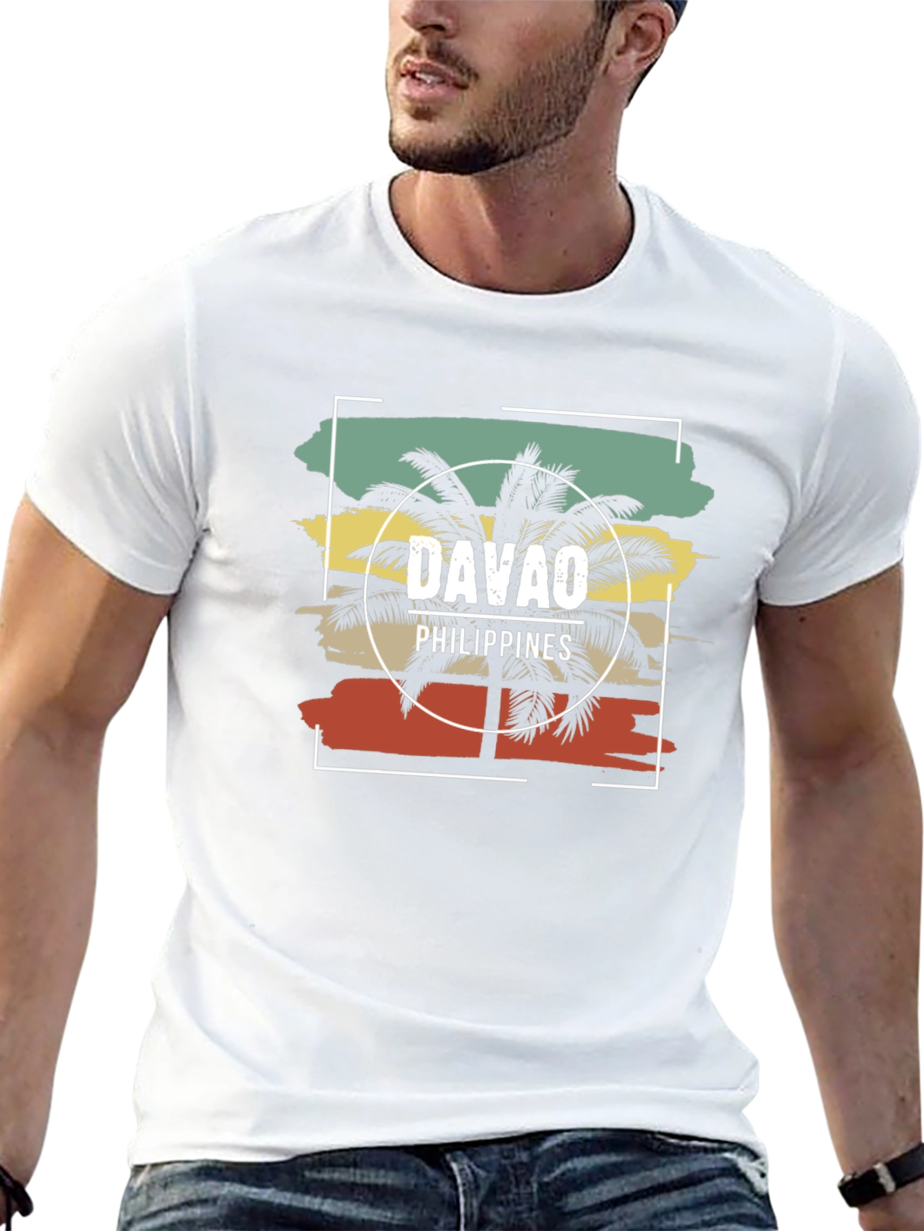 Davao Philippines Palm Tree Graphic T-Shirt