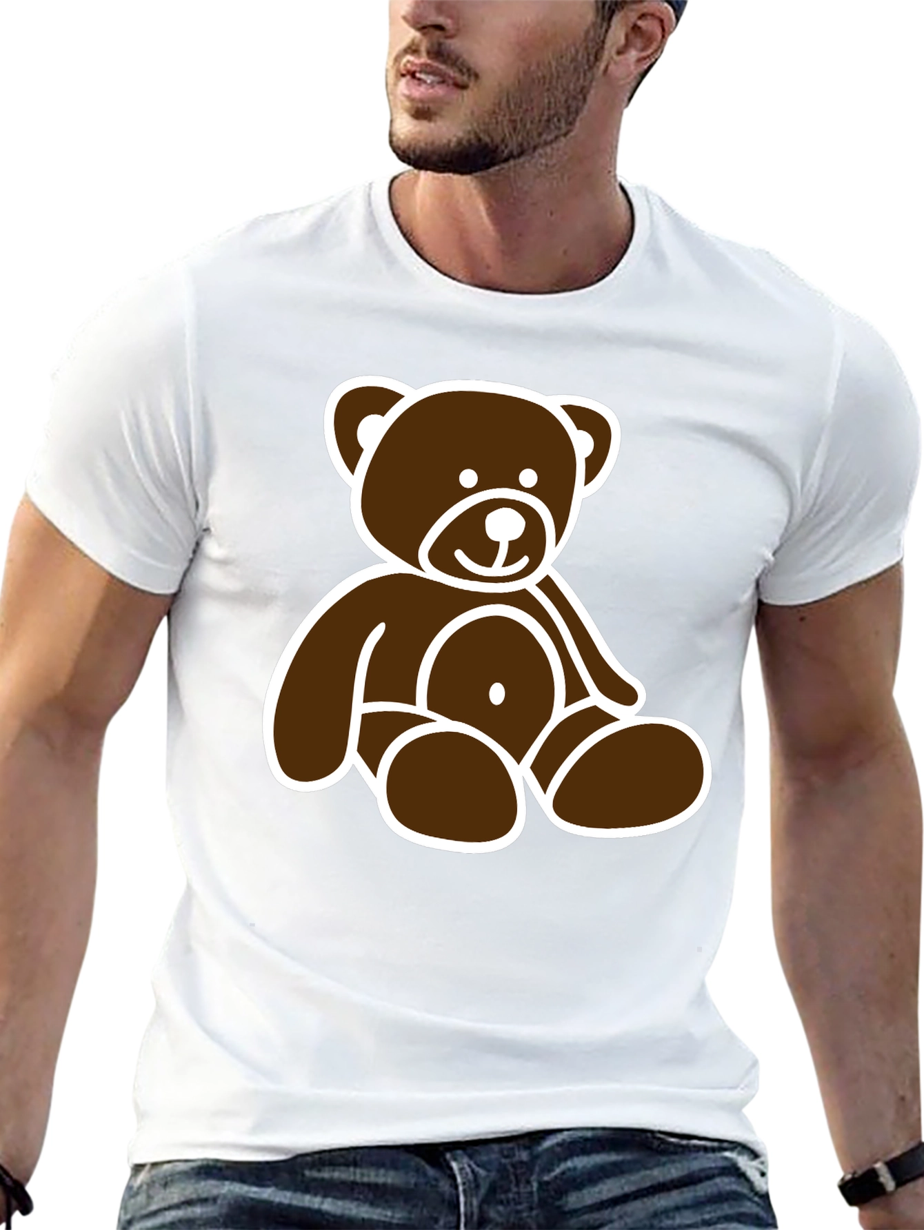 Teddy Bear Graphic Tee - Black Unisex T-Shirt
