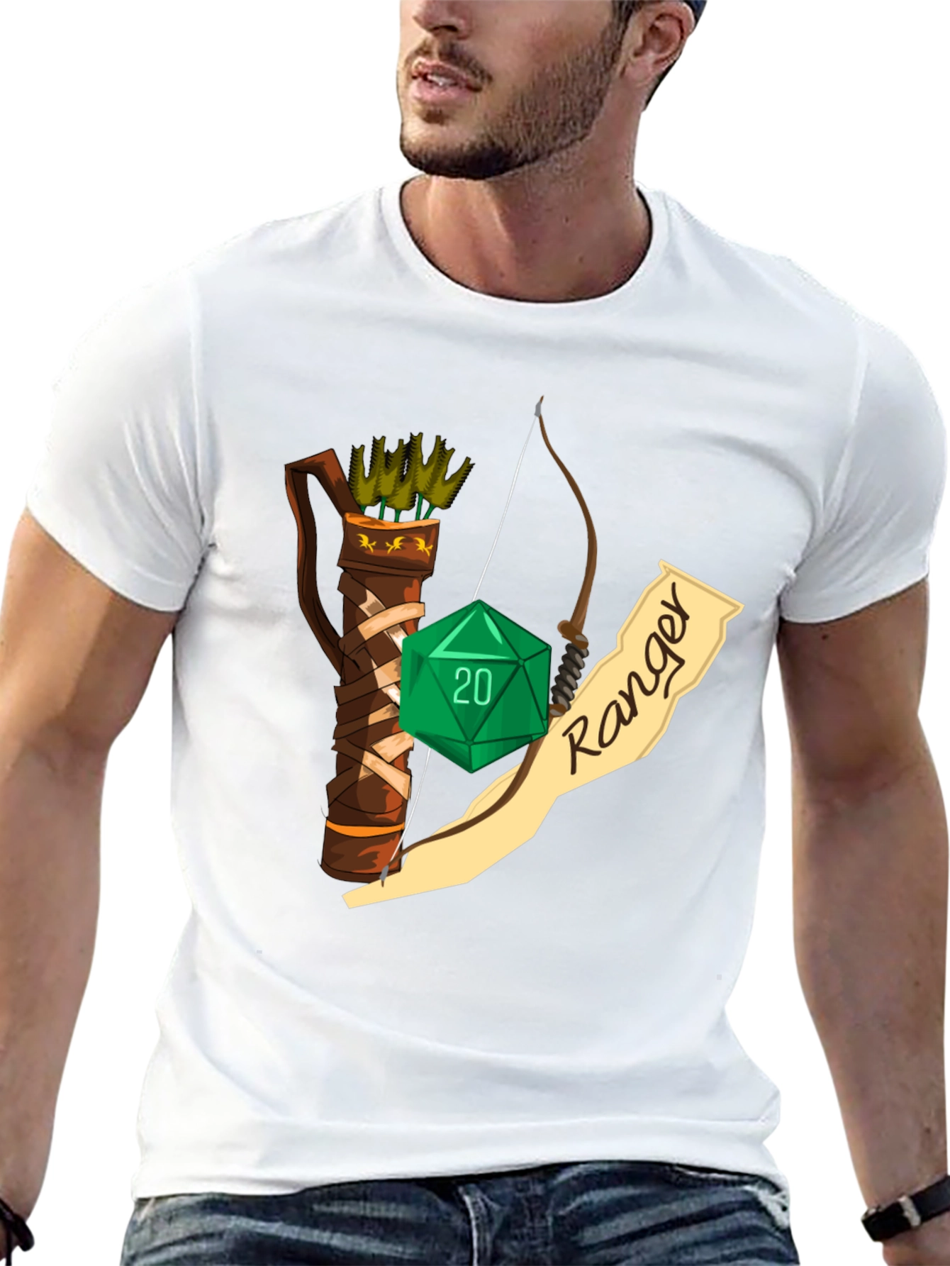 D&D Ranger T-Shirt: Dice Bow and Arrows!