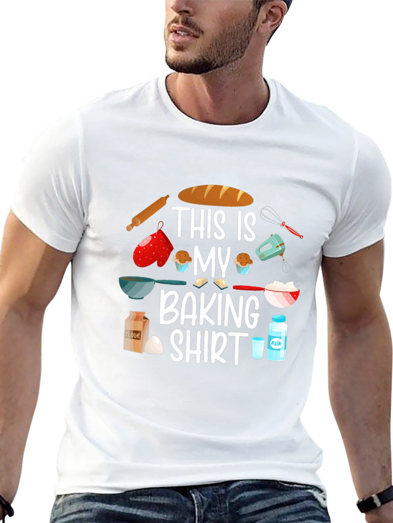 This Is My Baking Shirt - Black Cotton Tee