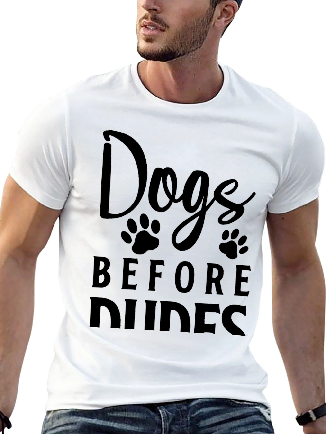 Dogs Before Dudes Black T-Shirt