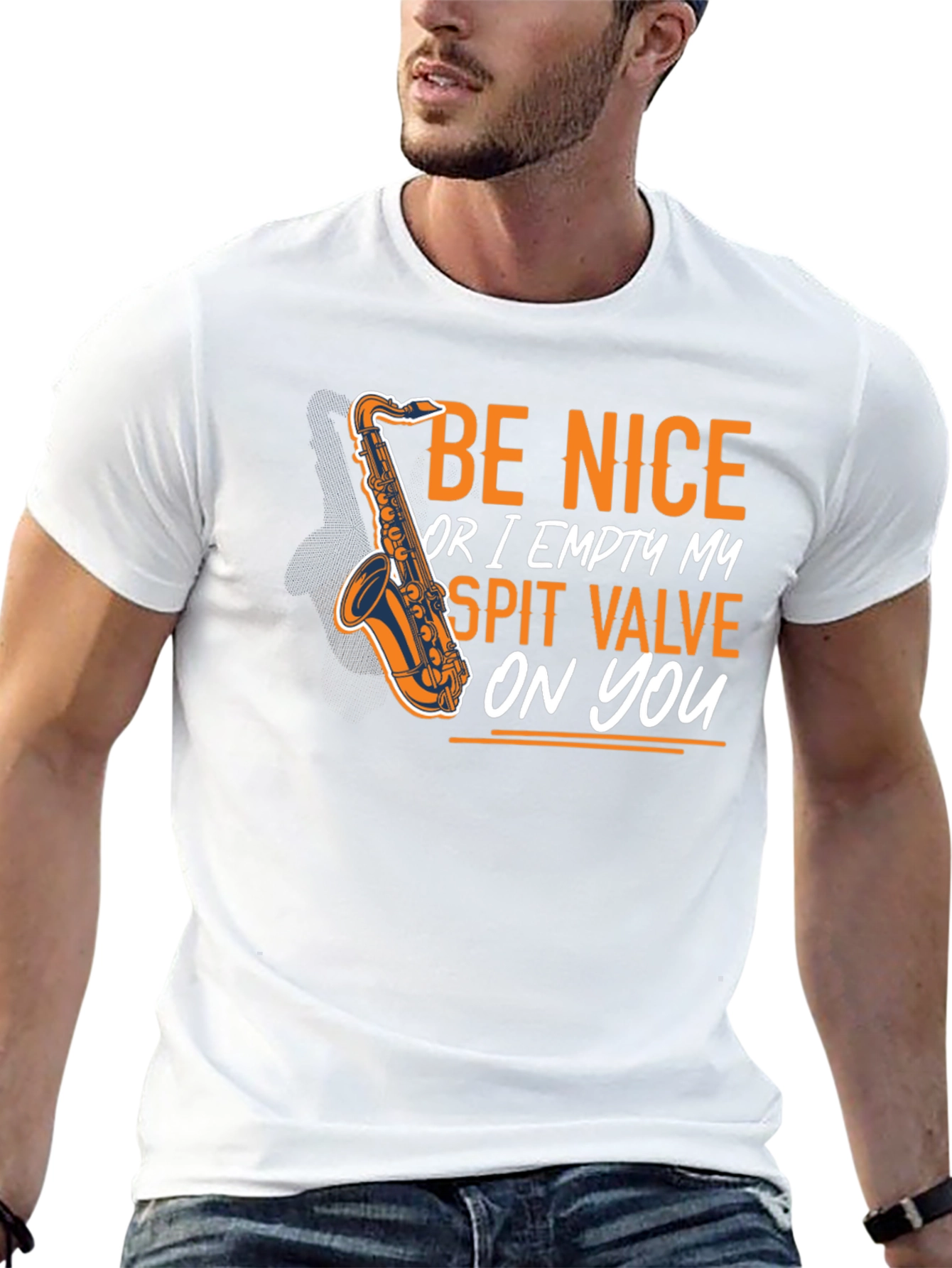 Be Nice Saxophone T-Shirt - Funny Musician Tee
