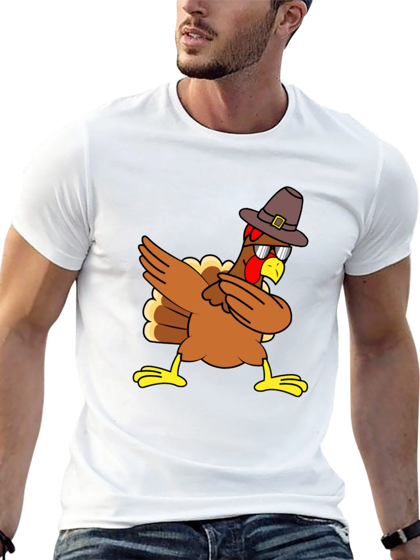 Dabbing Turkey Pilgrim T-Shirt