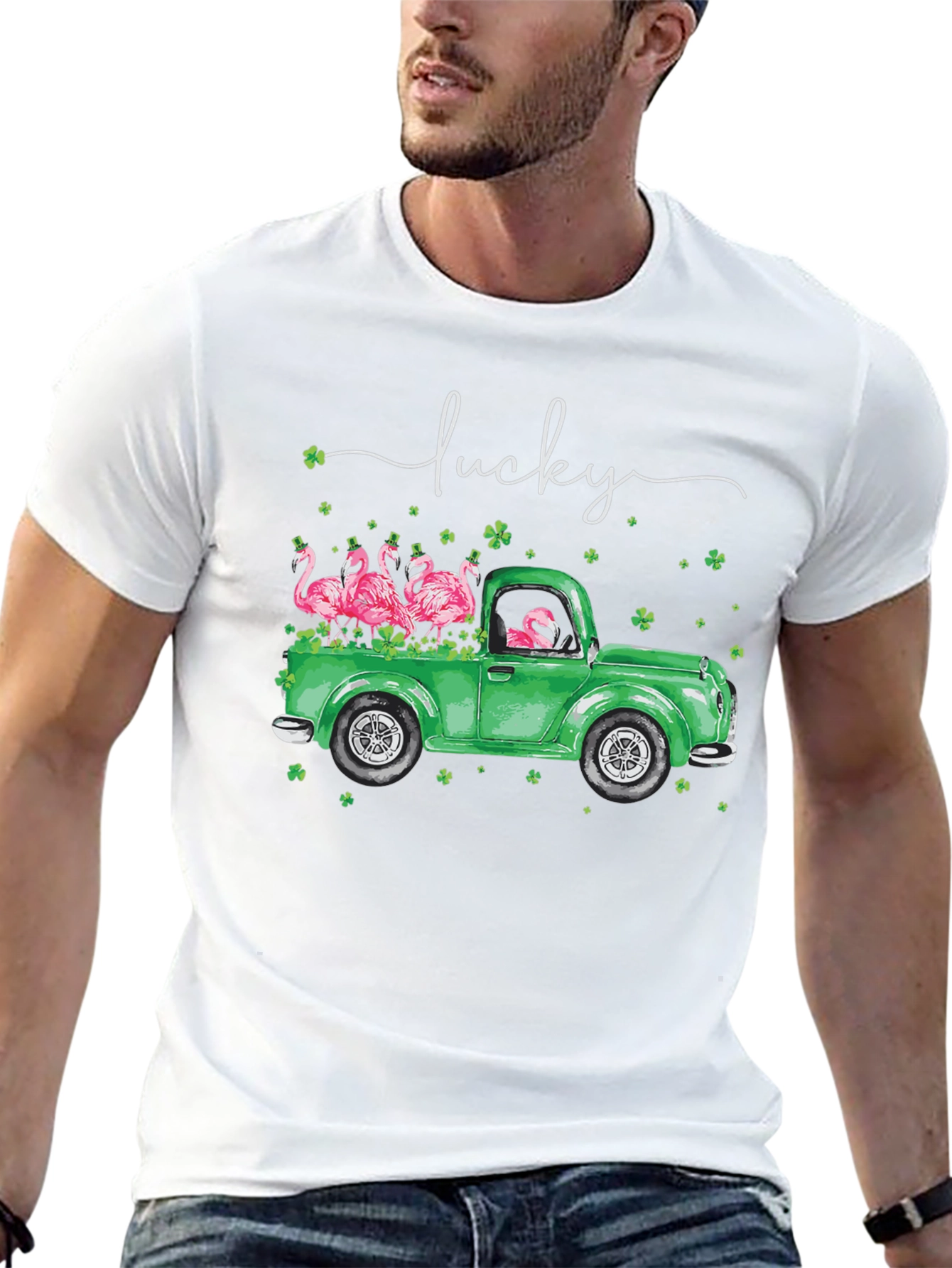 Lucky Flamingo St. Patricks Day T-Shirt