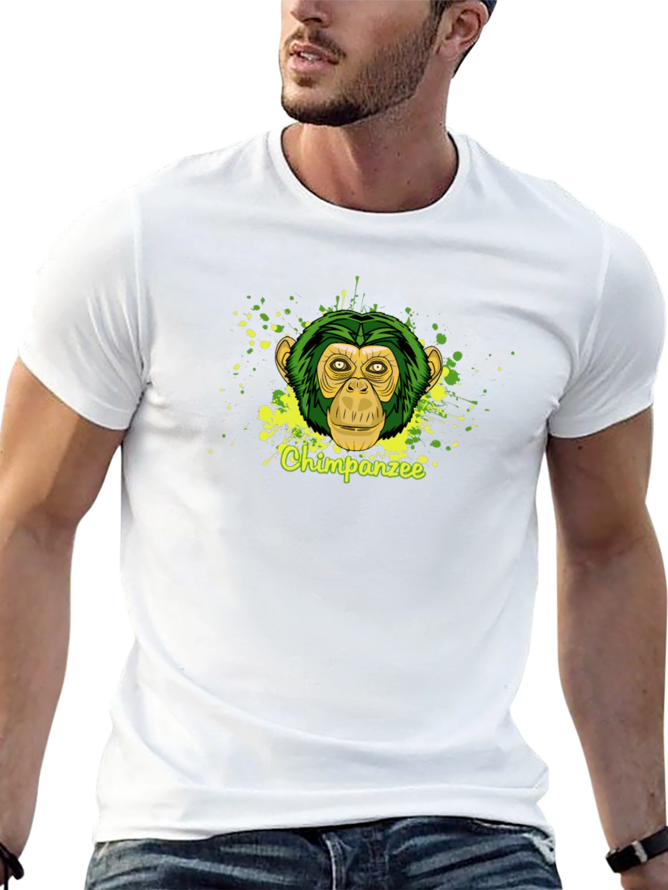 Chimpanzee Graphic Tee - Mens Black T-Shirt
