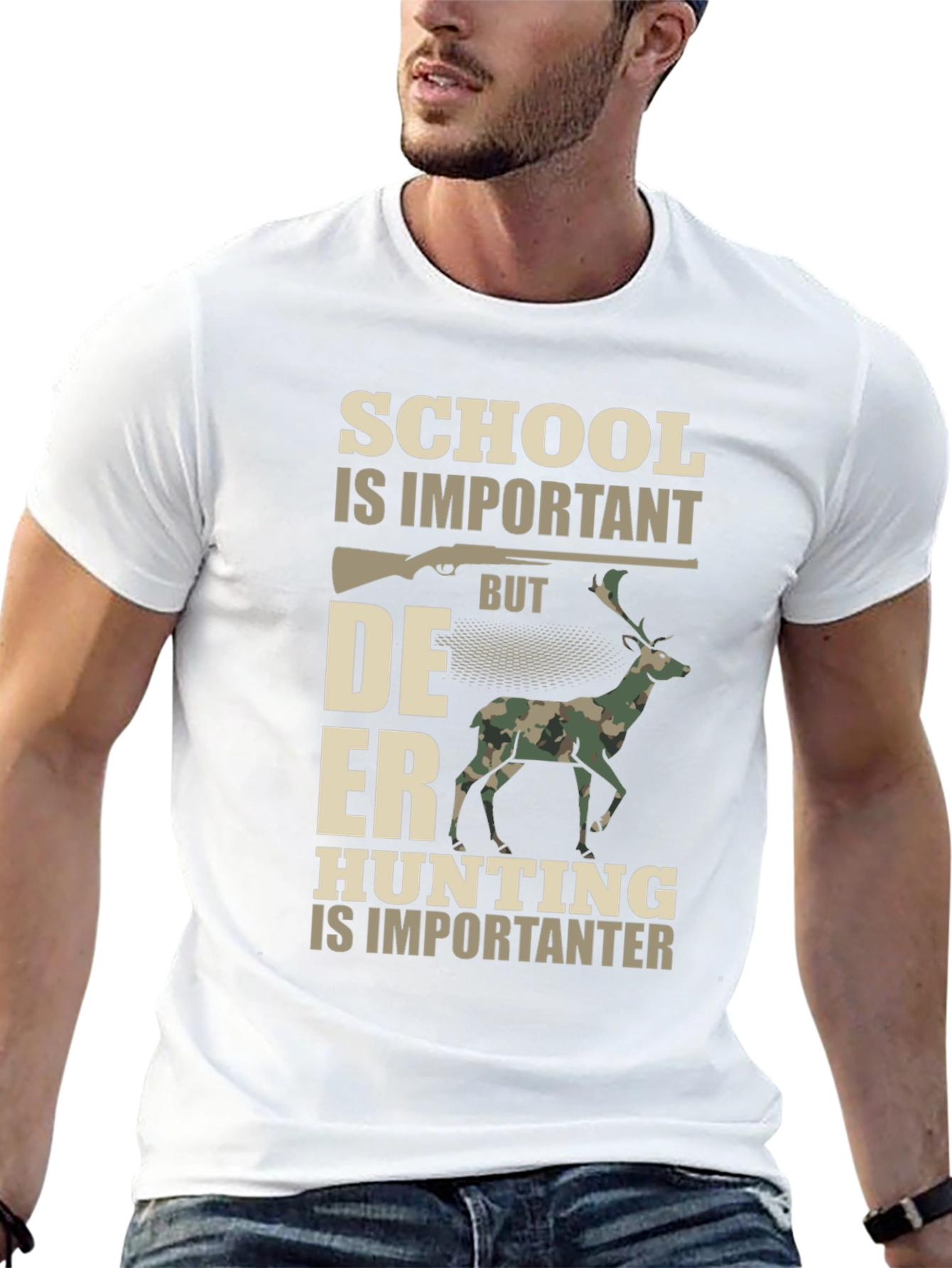 Hunting T-Shirt: School vs. Deer