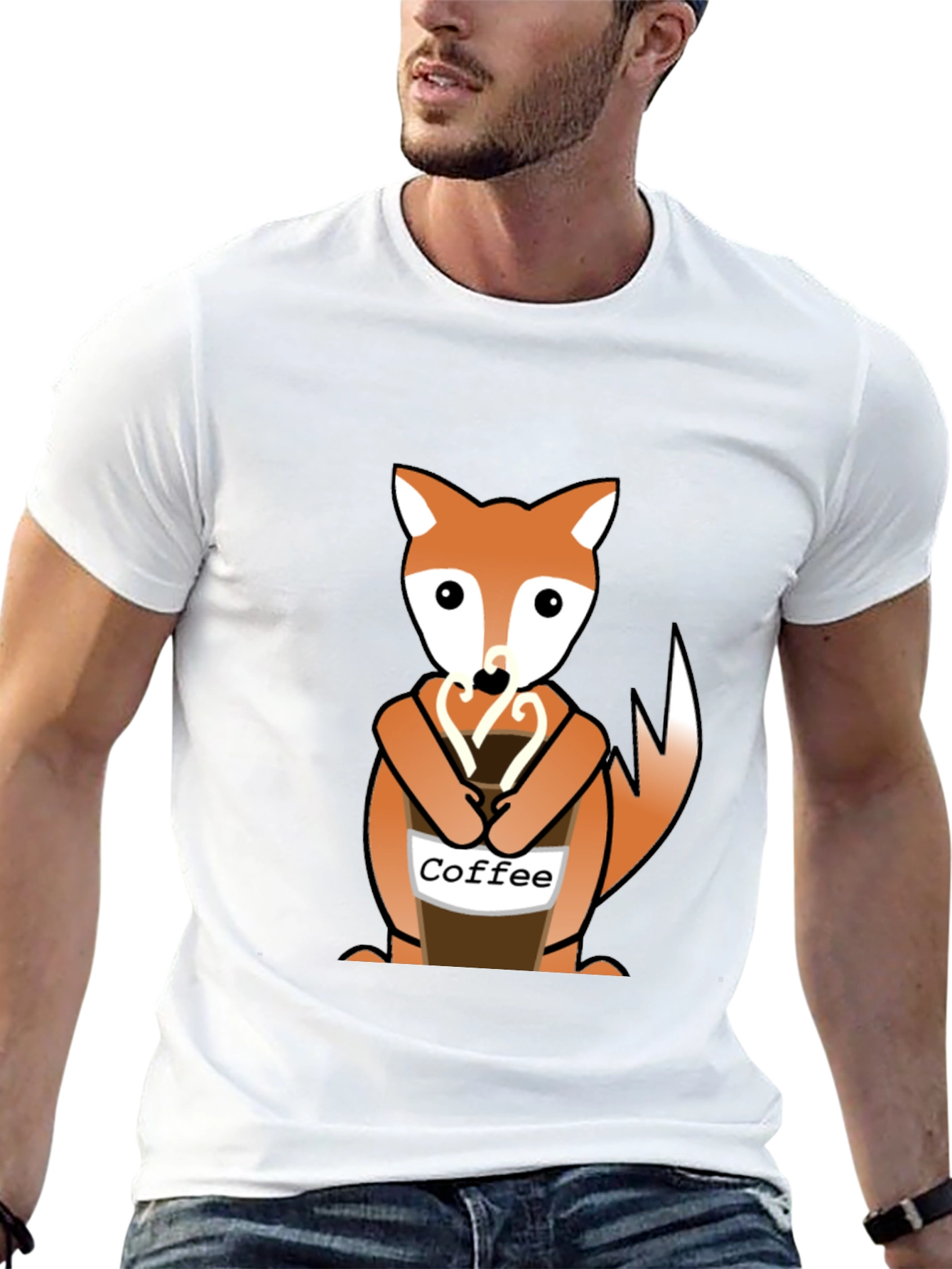 Fox Coffee Lover Graphic Tee - Unisex Casual Style