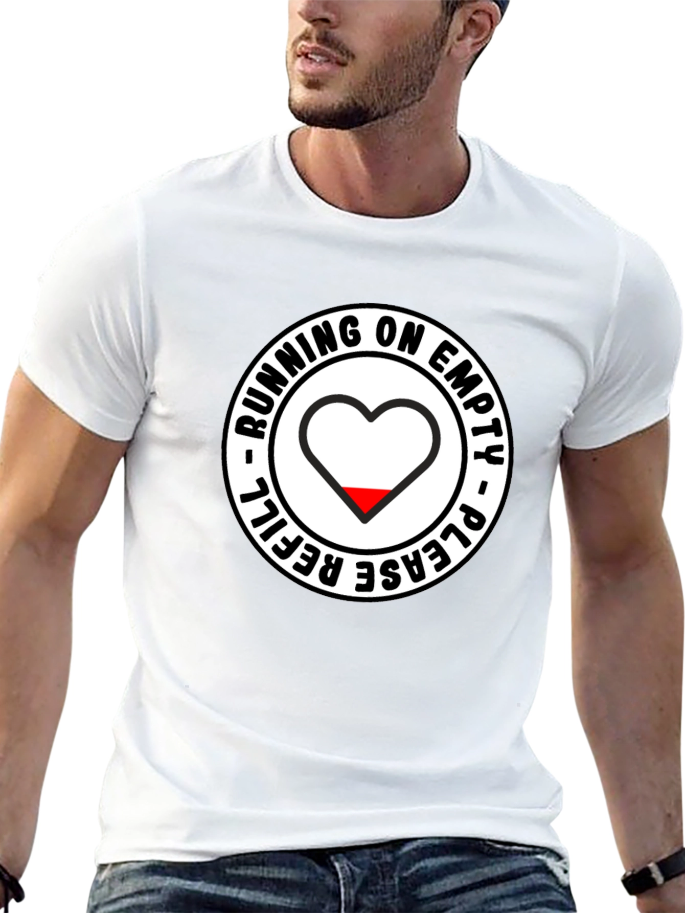 Running On Empty T-Shirt - Funny Novelty Tee