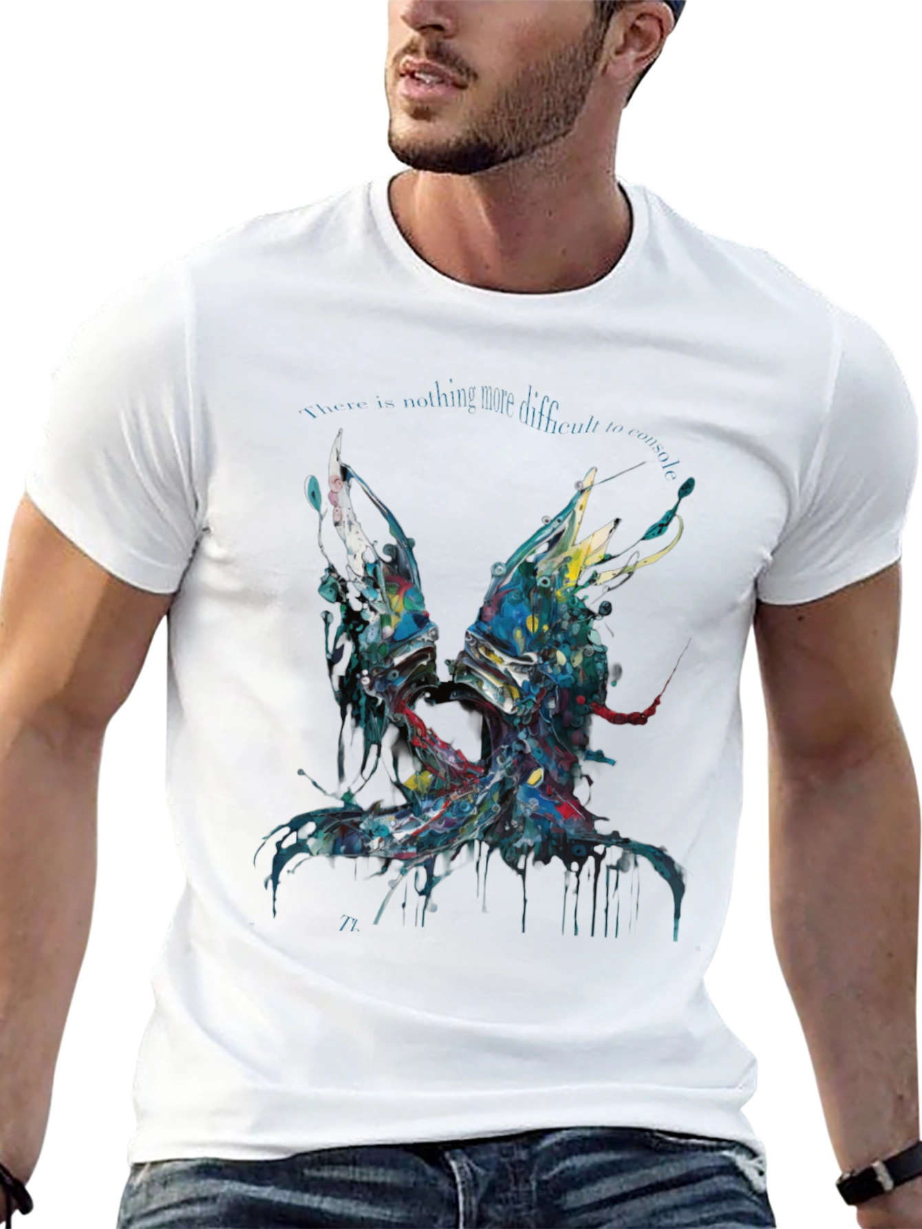 Abstract Graphic Print Black Casual T-Shirt