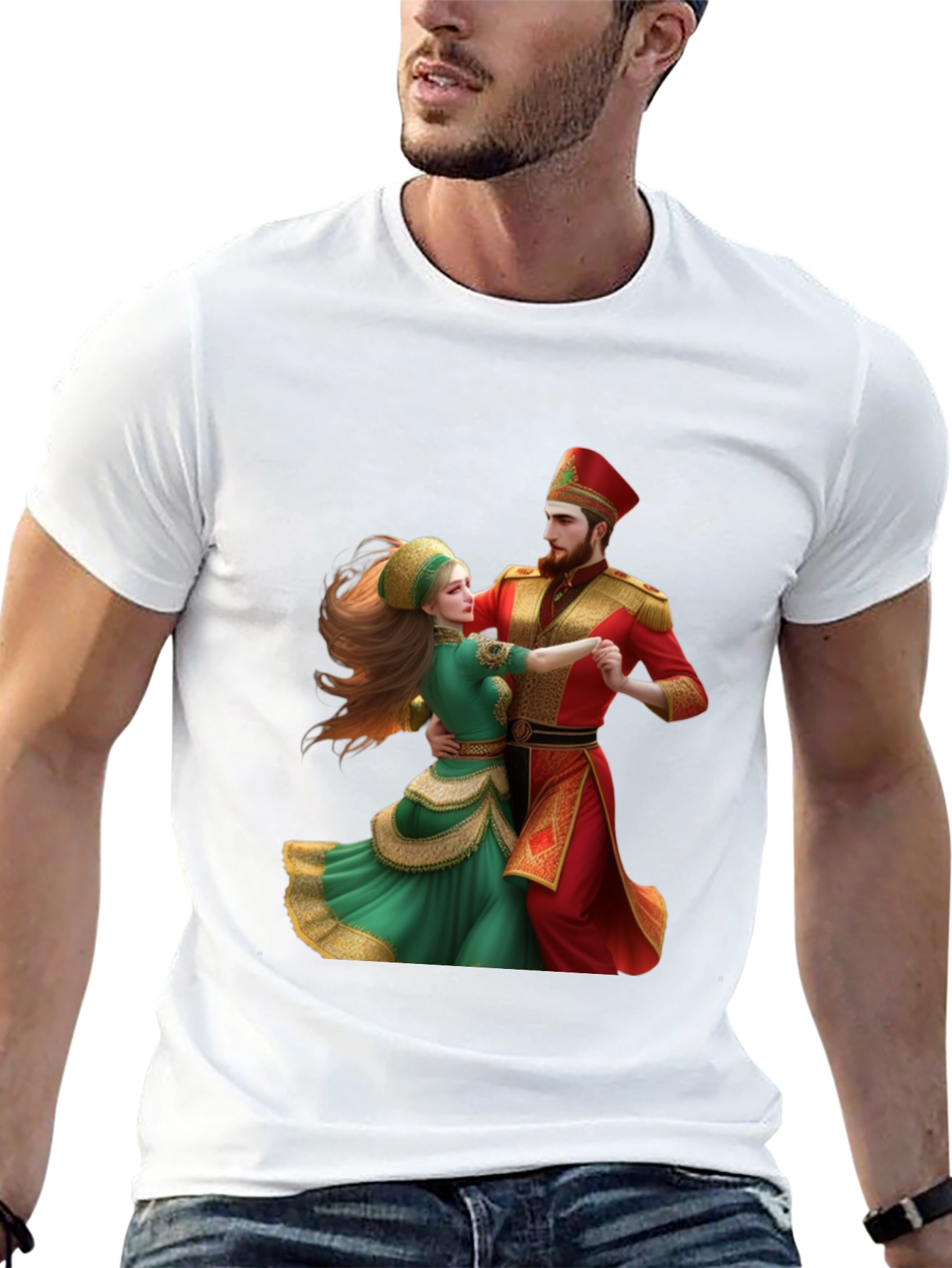 Festive Dancing Couple Graphic Tee