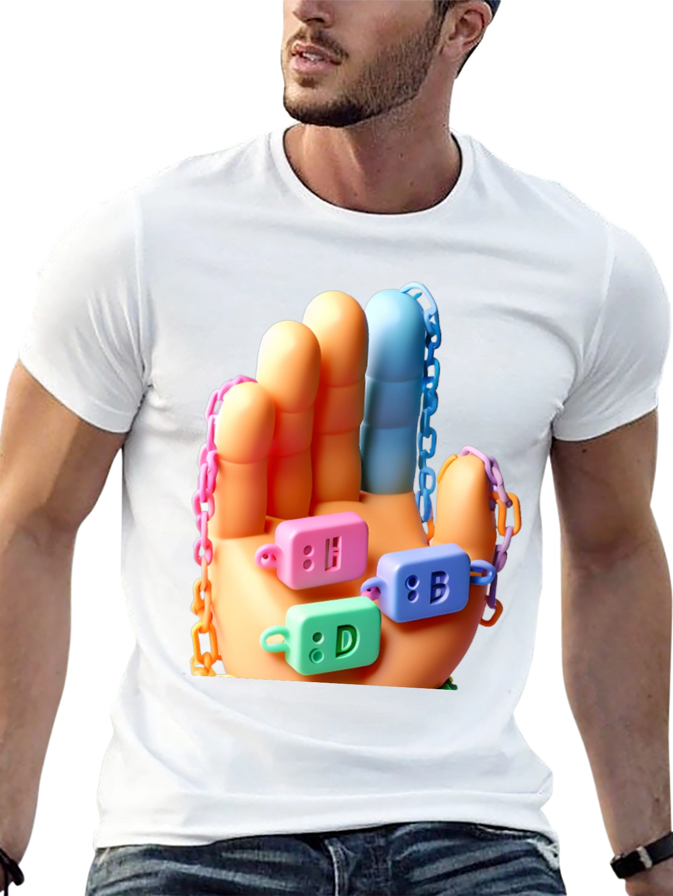 Colorful Hand Block T-Shirt