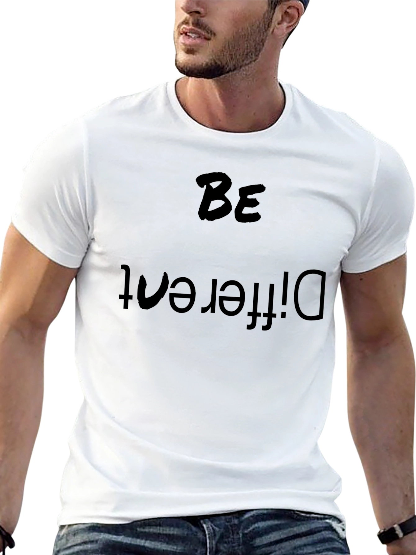 Be Different Black Tee - Statement T-Shirt