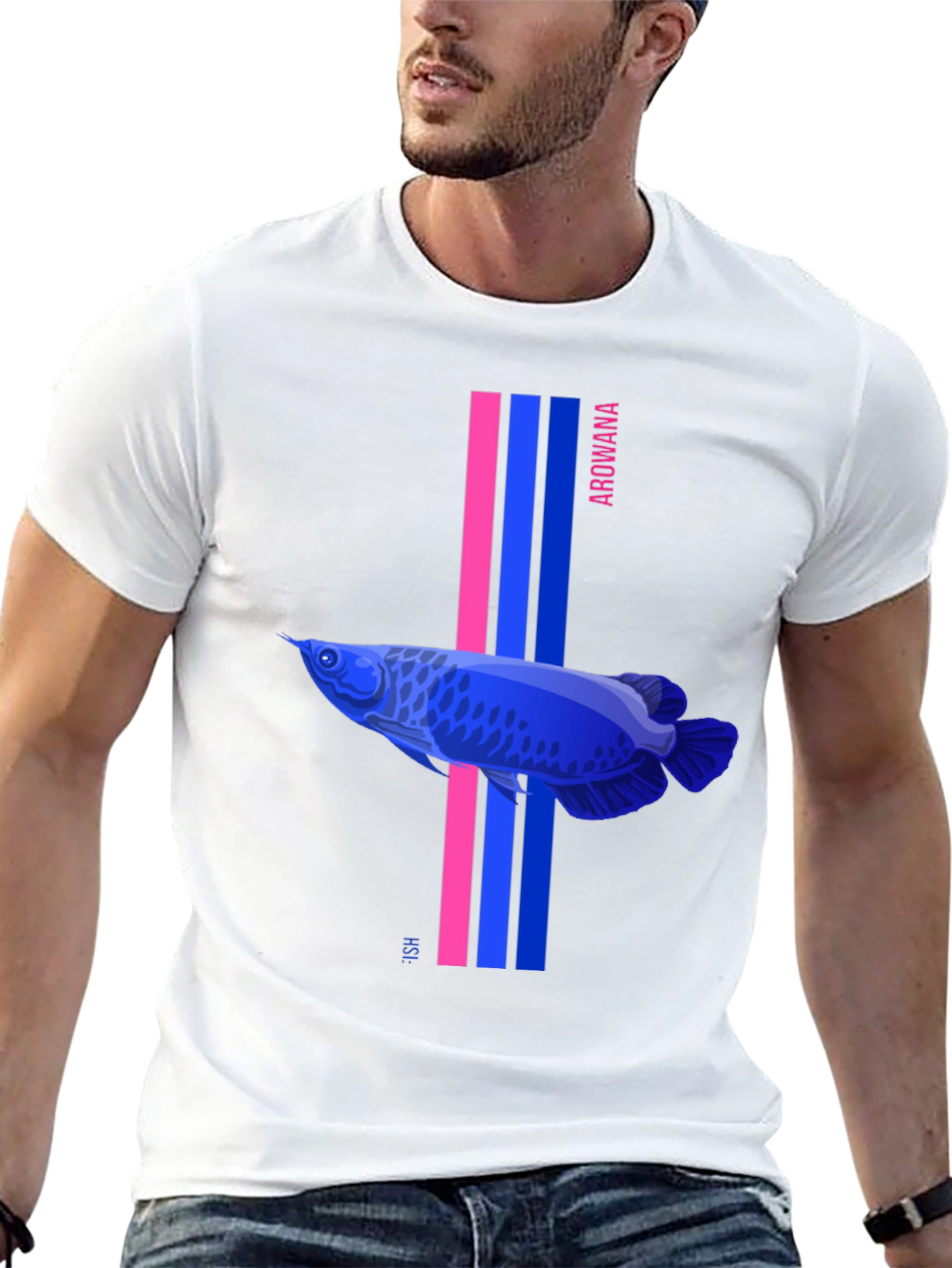 Arowana Fish Graphic Tee - Modern Design