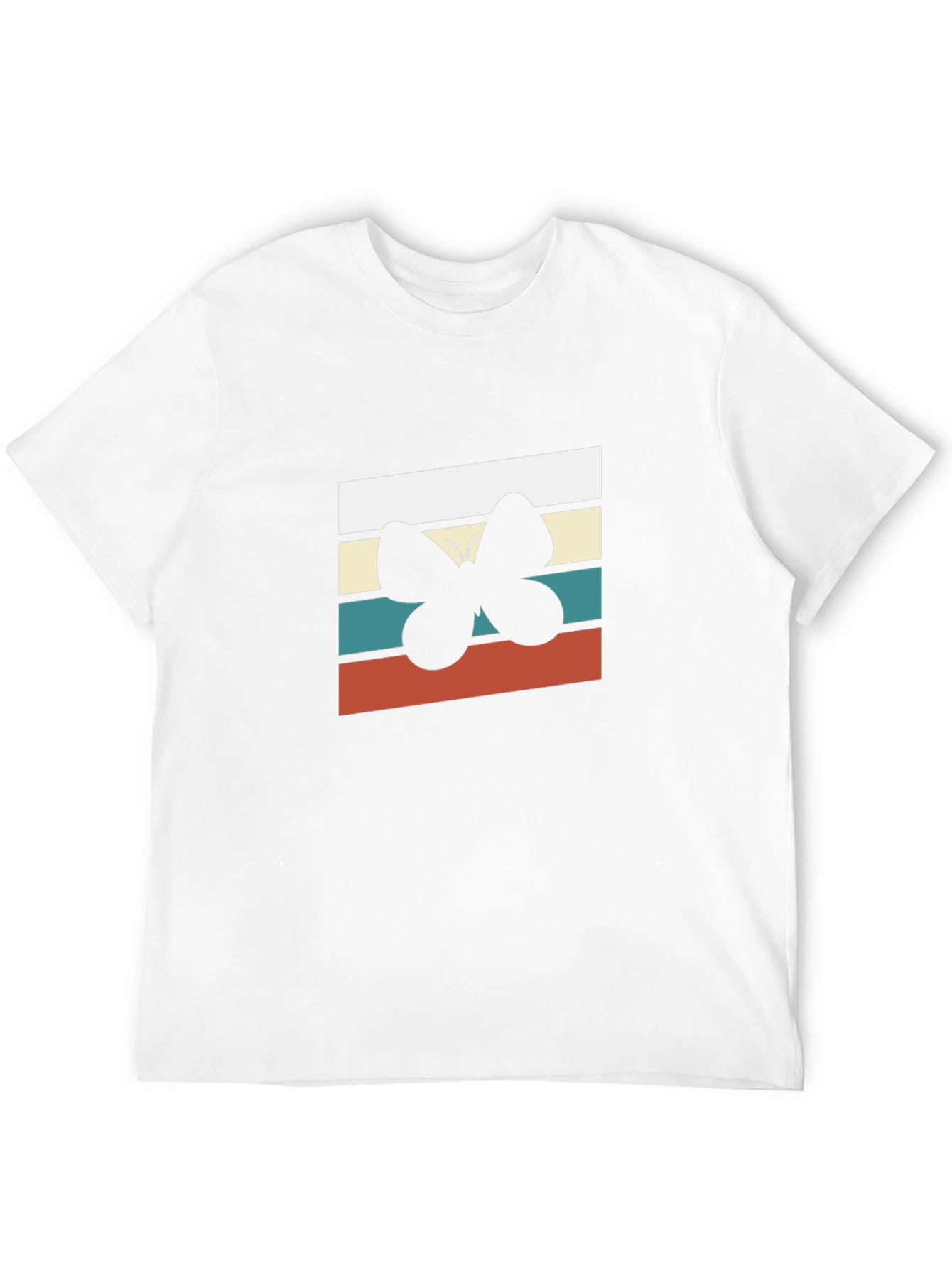 Retro Butterfly Graphic Tee - Stylish Mens Black T-Shirt