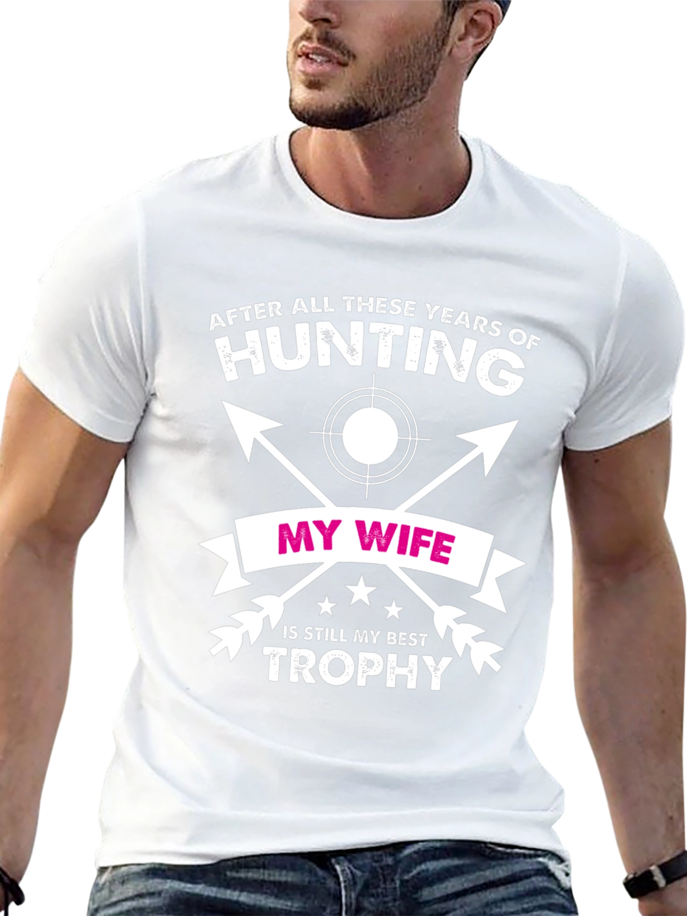 Hunting Wife Trophy Graphic Tee - Black