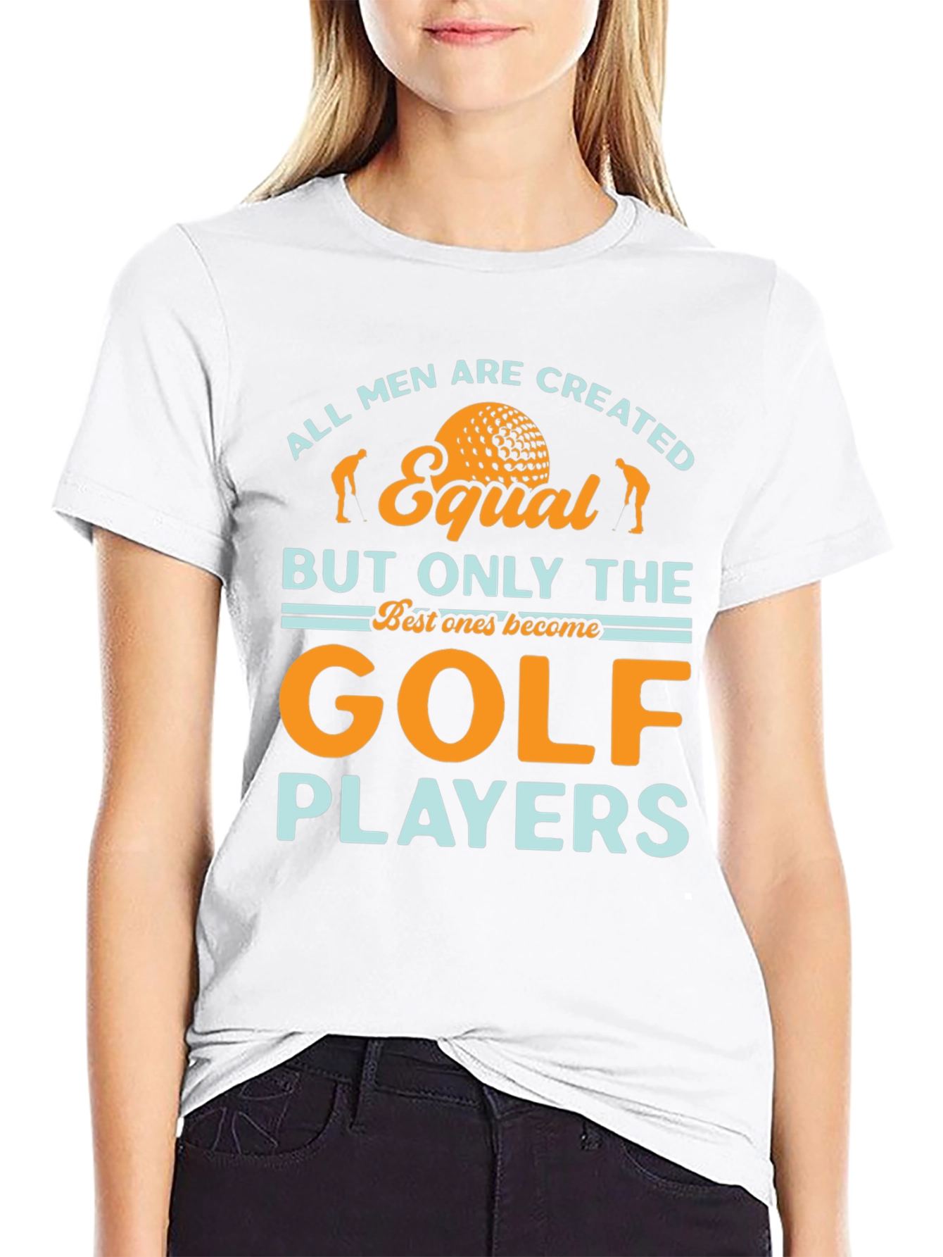 Funny Golf T-Shirt - All Men Are Created Equal