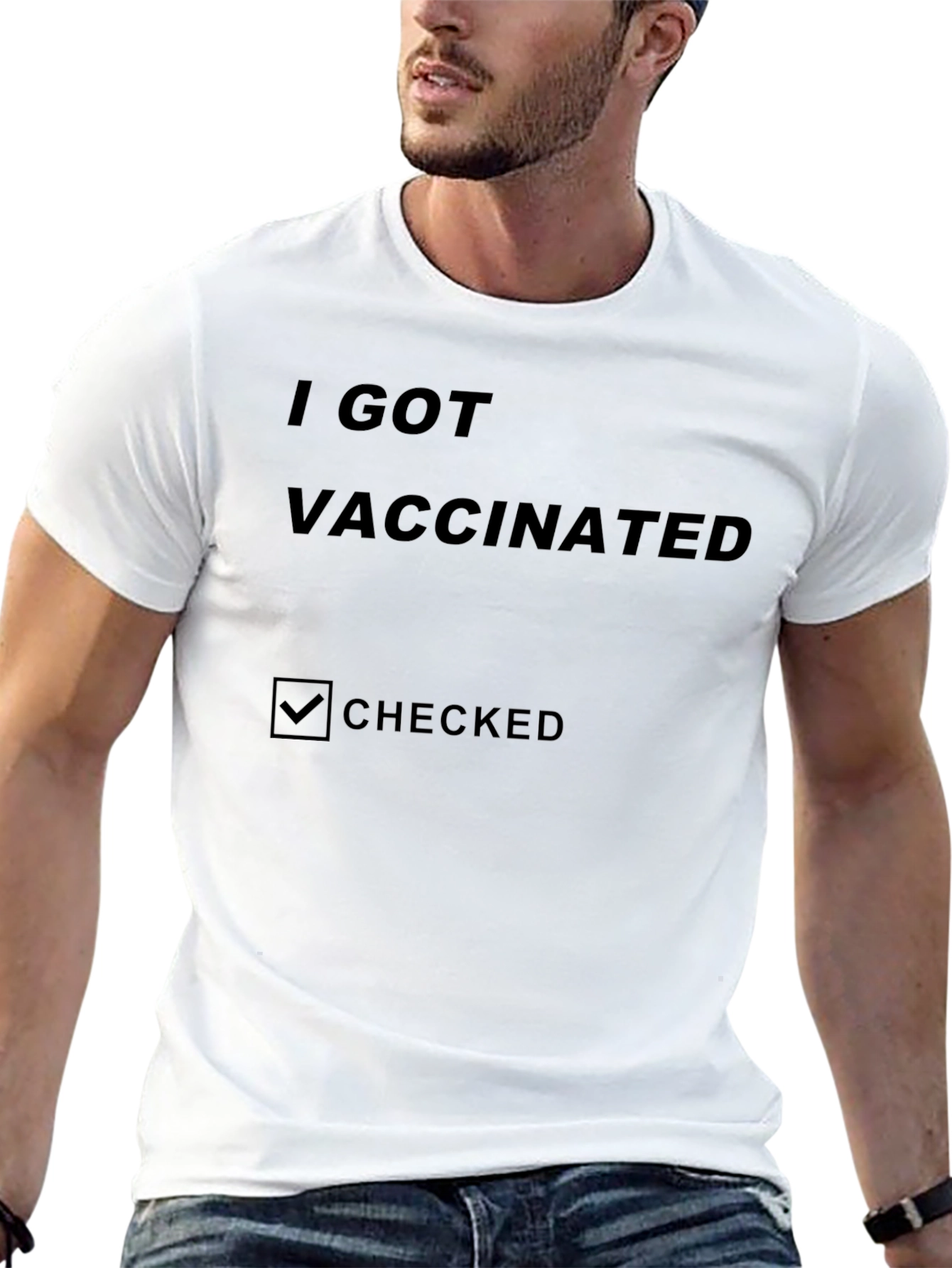 I Got Vaccinated Checked T-Shirt