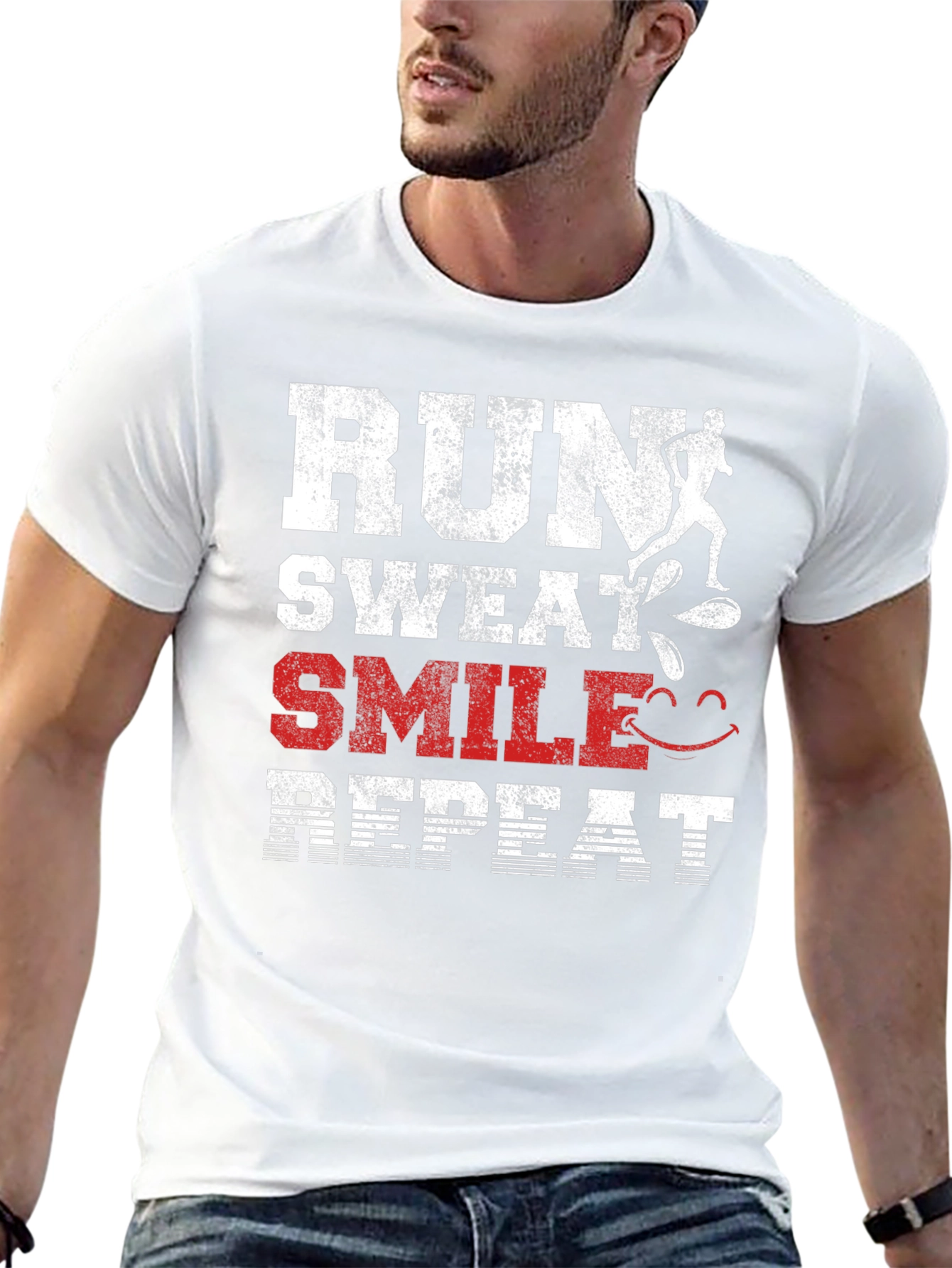 Run Sweat Smile Repeat Graphic T-Shirt