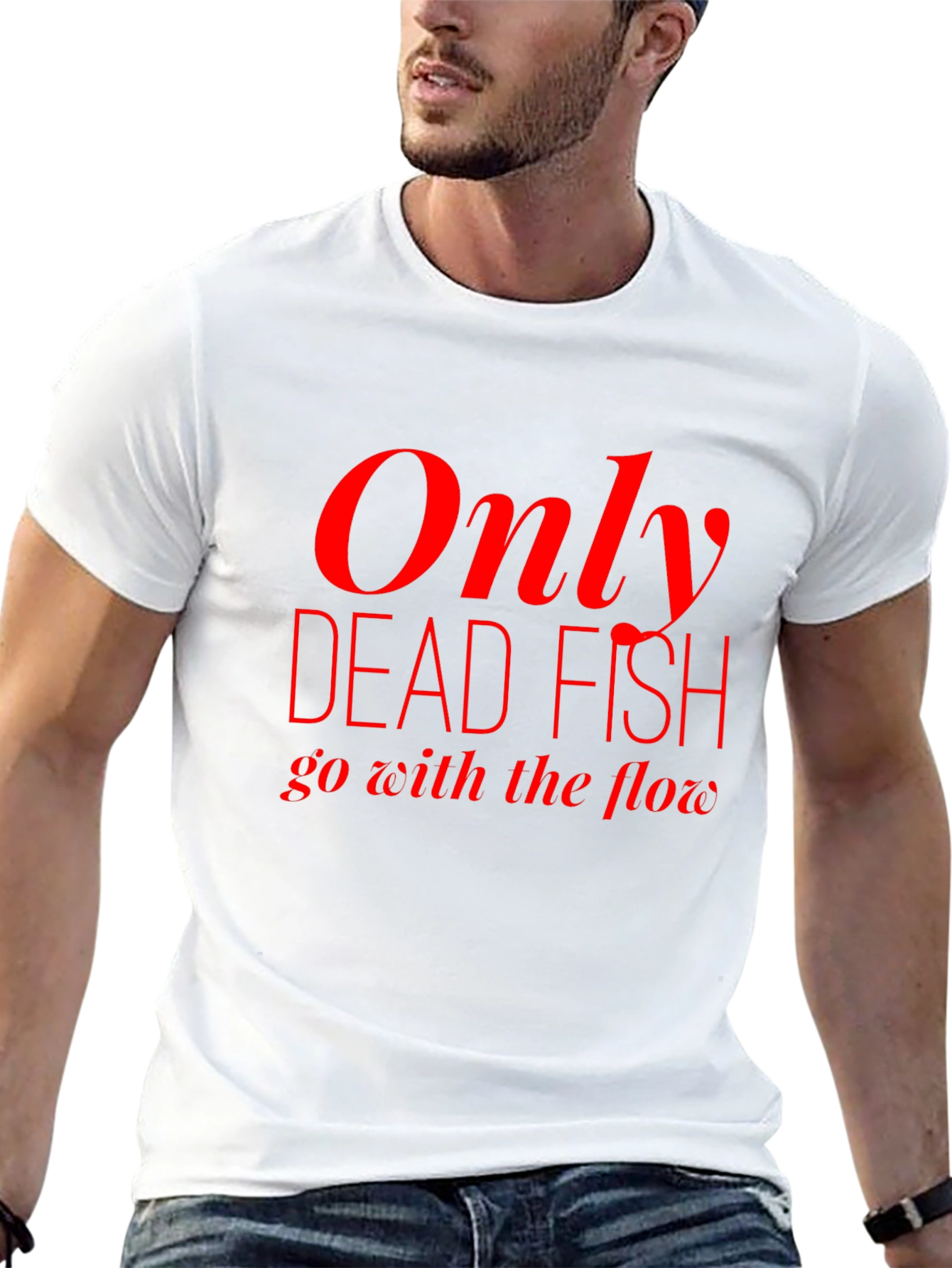 Only Dead Fish Black Graphic T-Shirt
