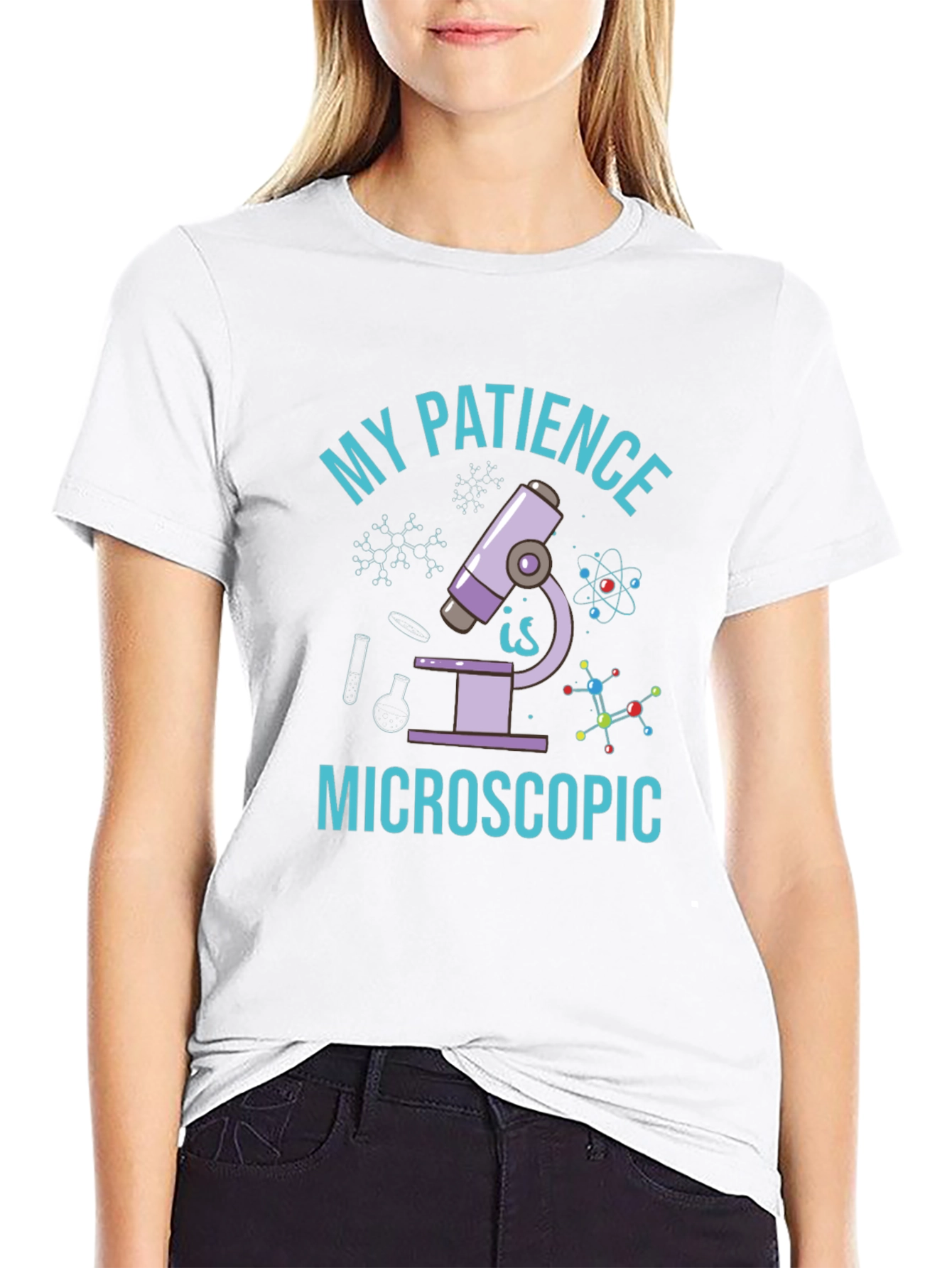 Funny Science T-Shirt - Microscopic Patience
