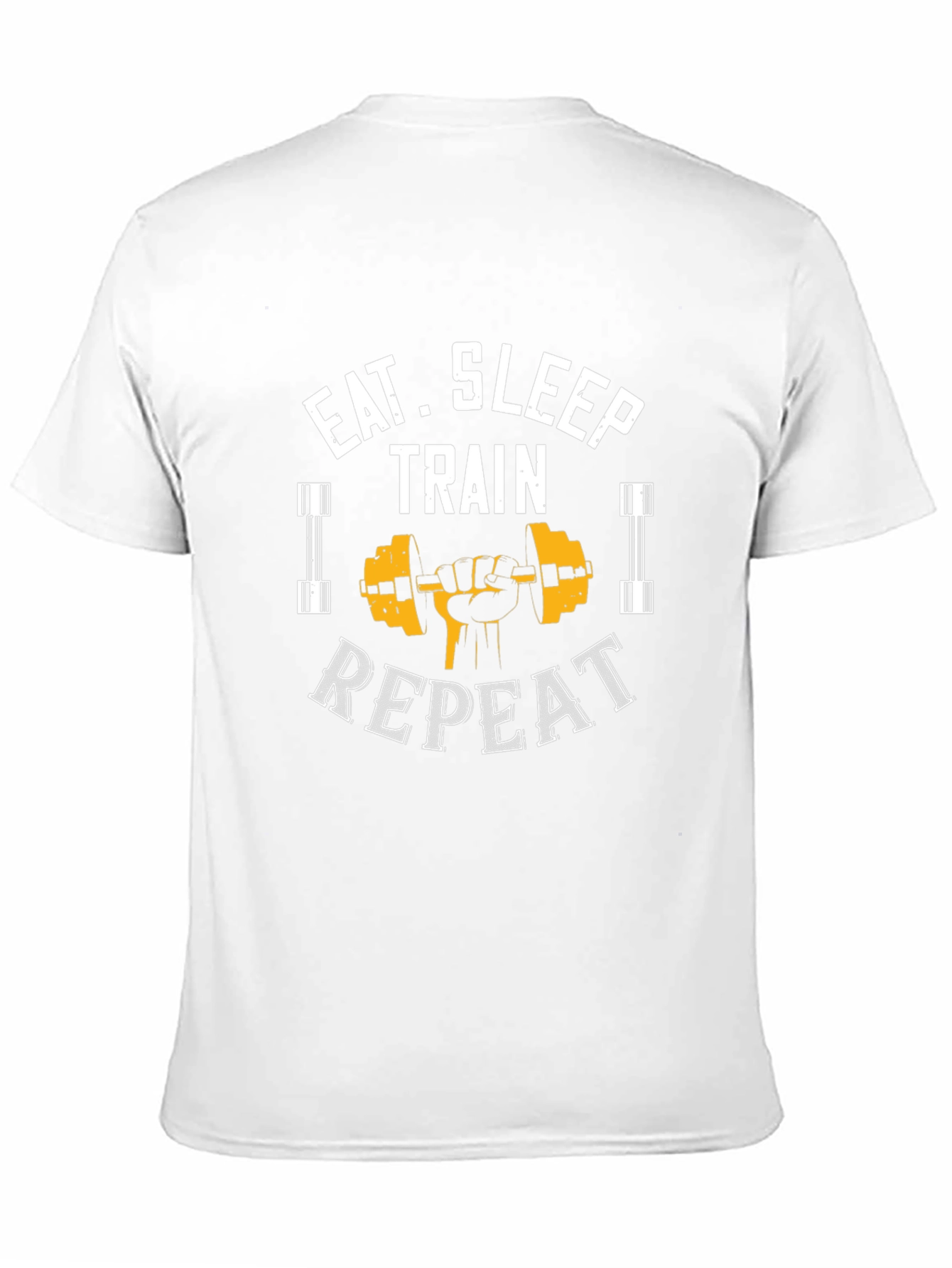 Eat Sleep Train Repeat Black Graphic Tee