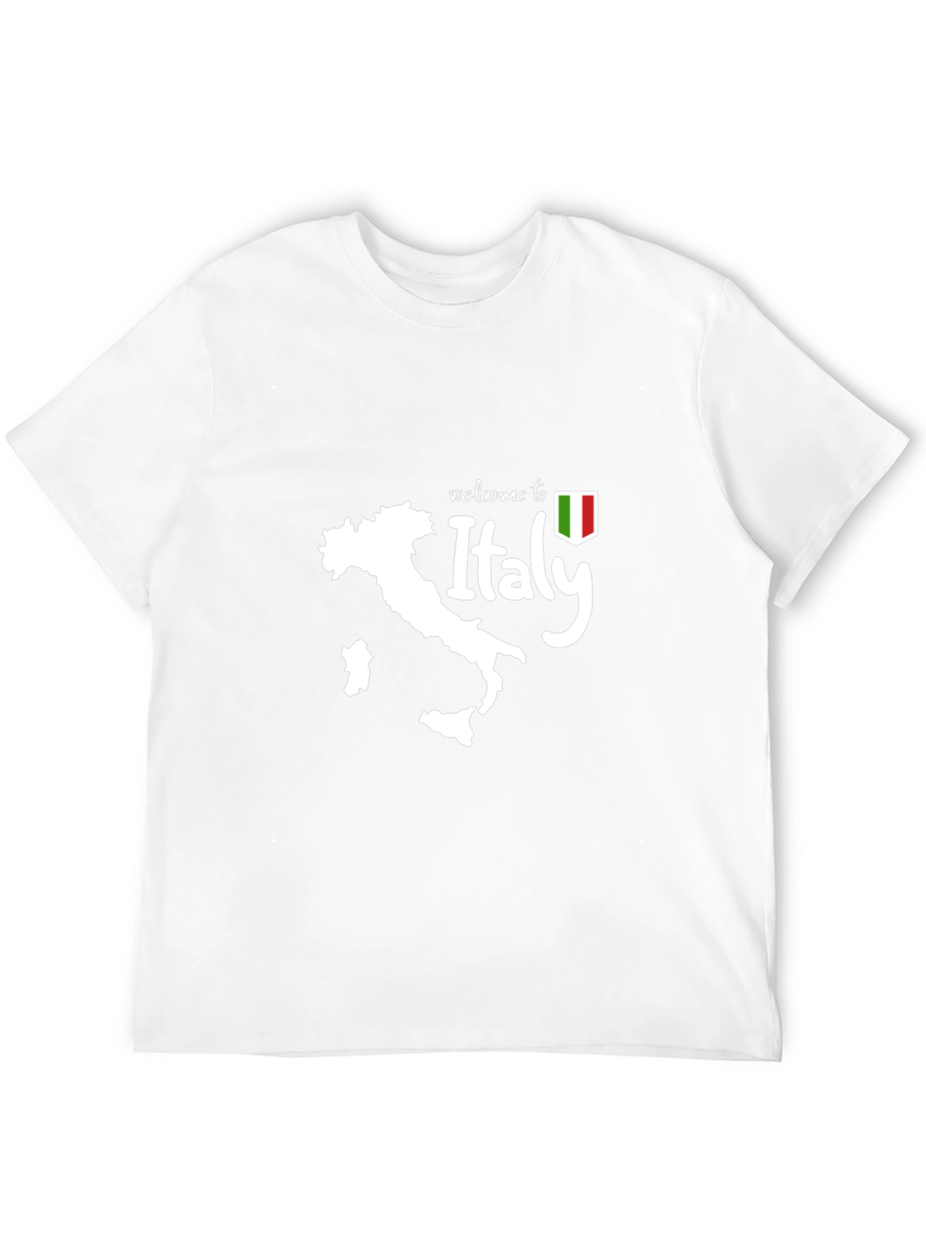 Welcome to Italy Map Black T-Shirt