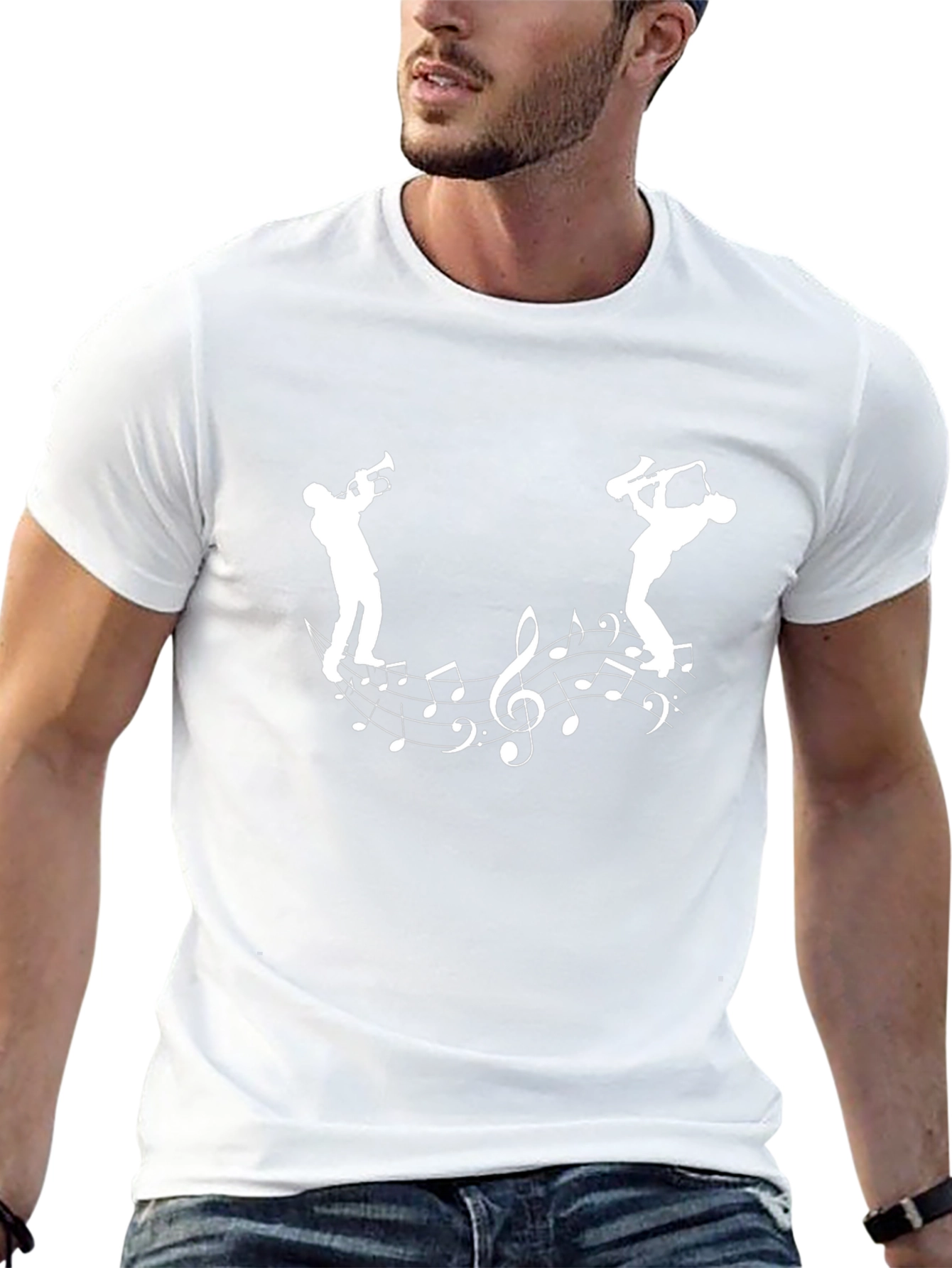 Musical Note T-Shirt Saxophone Player Graphic