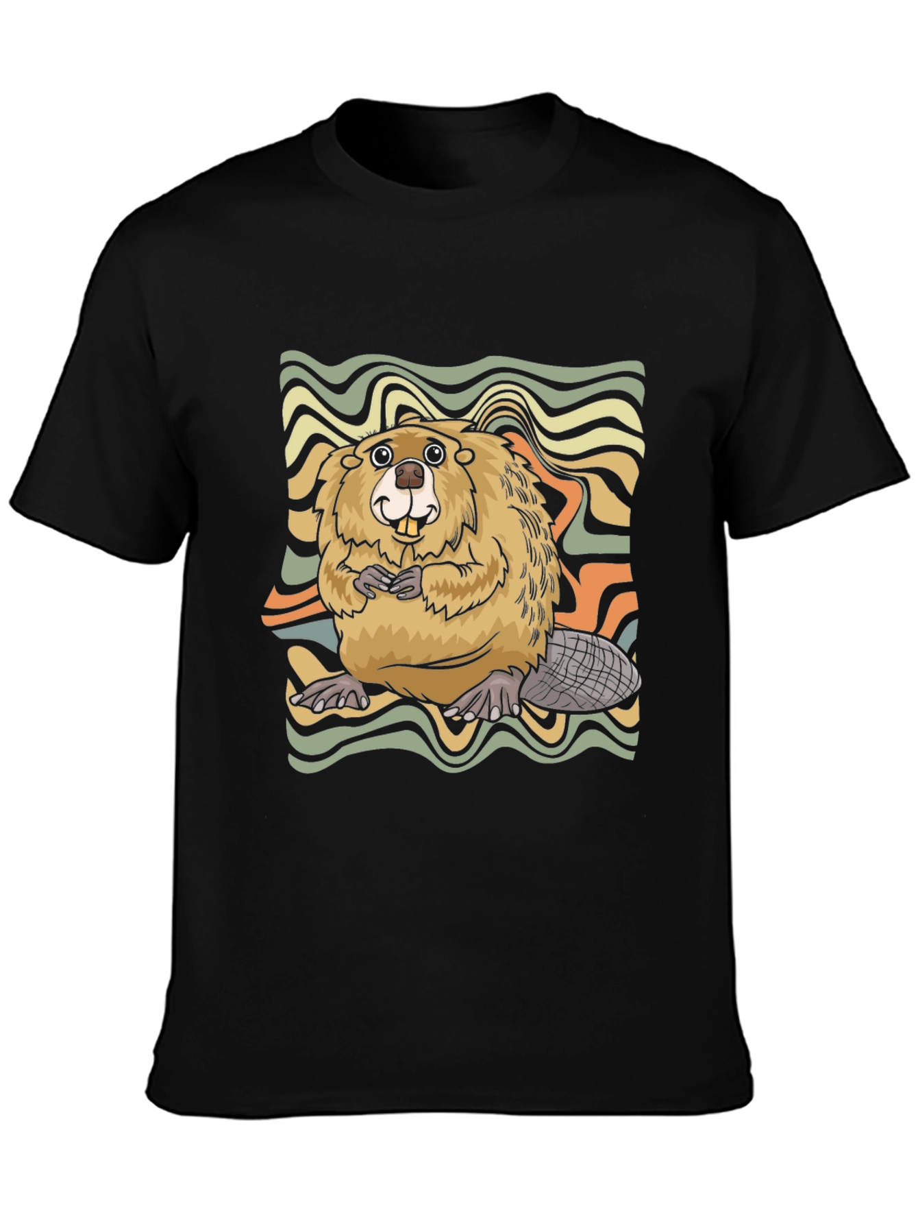 Retro Beaver Graphic T-Shirt