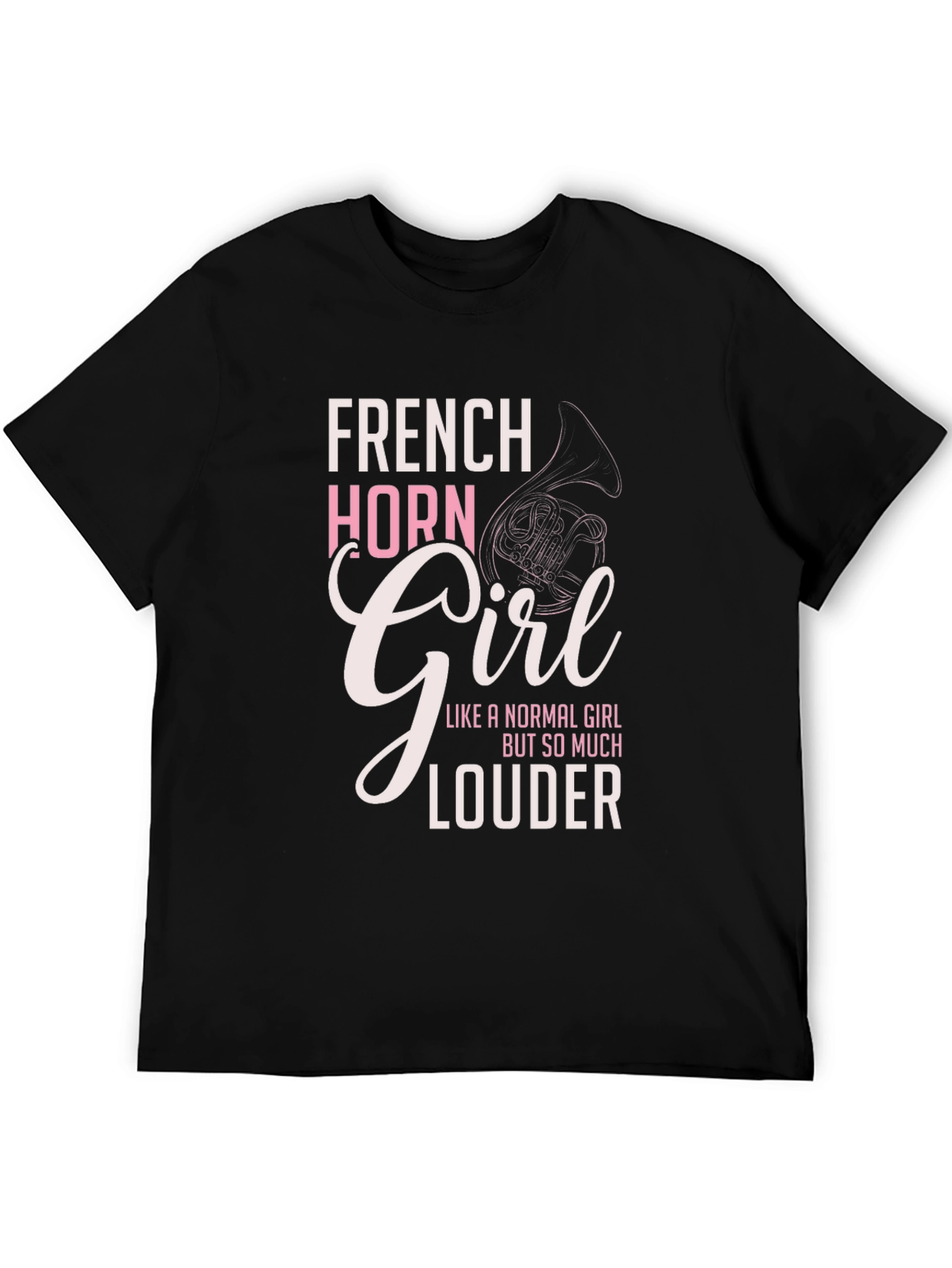 French Horn Girl T-Shirt for Musicians