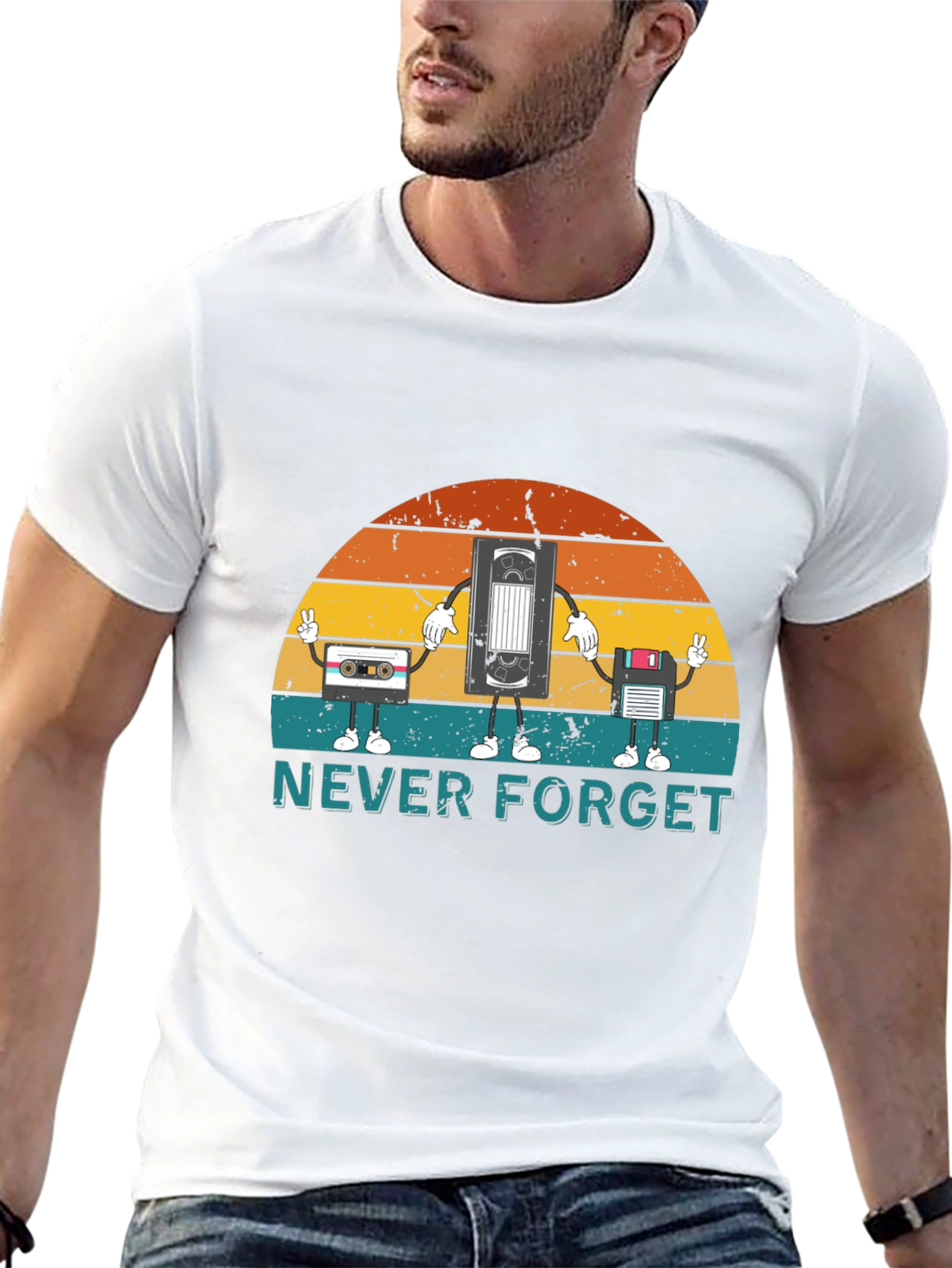 Retro Media Never Forget Graphic T-Shirt