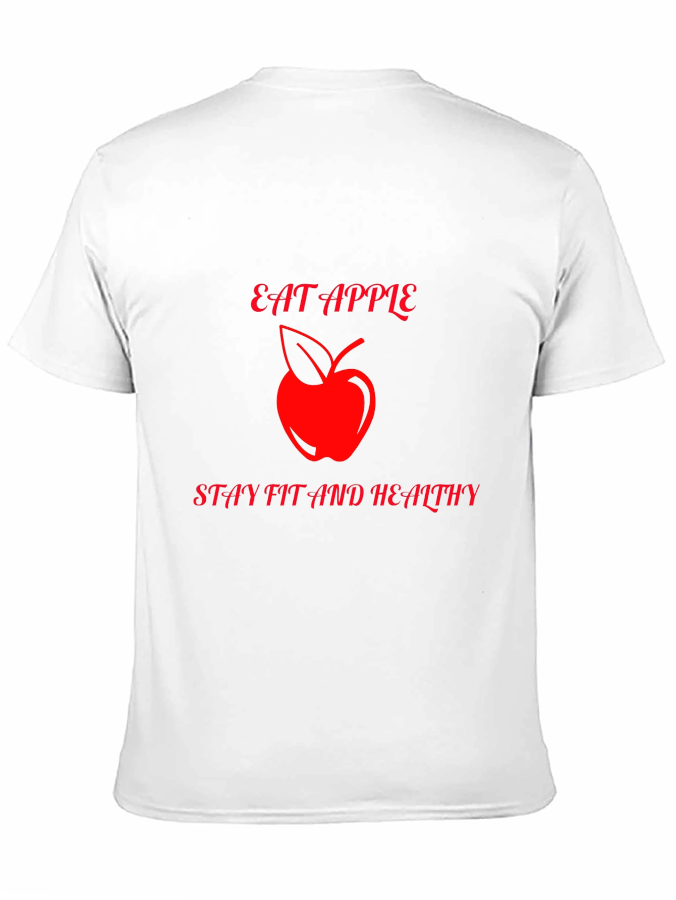 Eat Apple Stay Healthy Black Graphic Tee