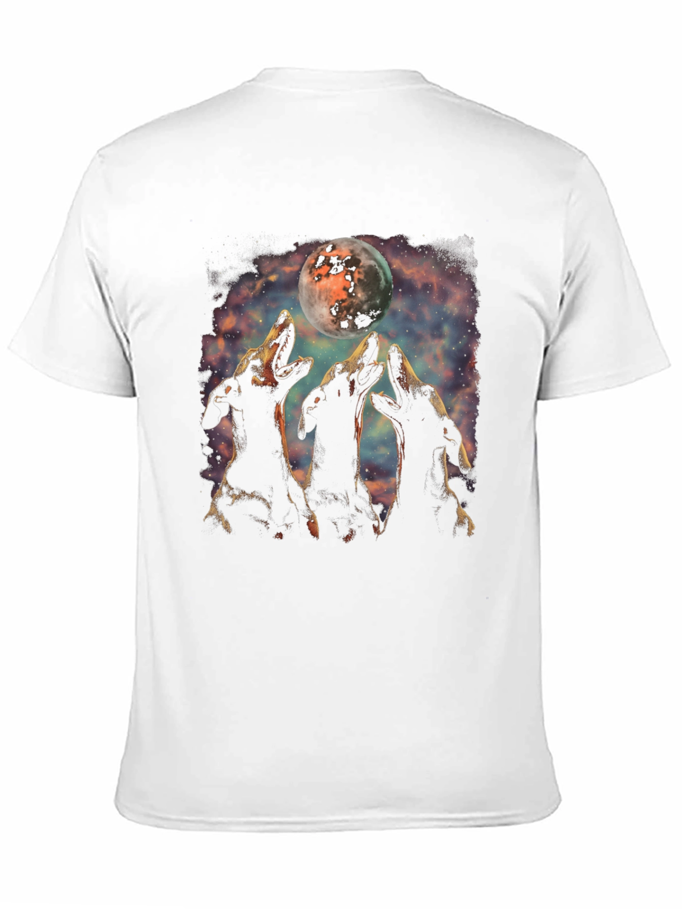 Wolf Howling at Moon T-Shirt