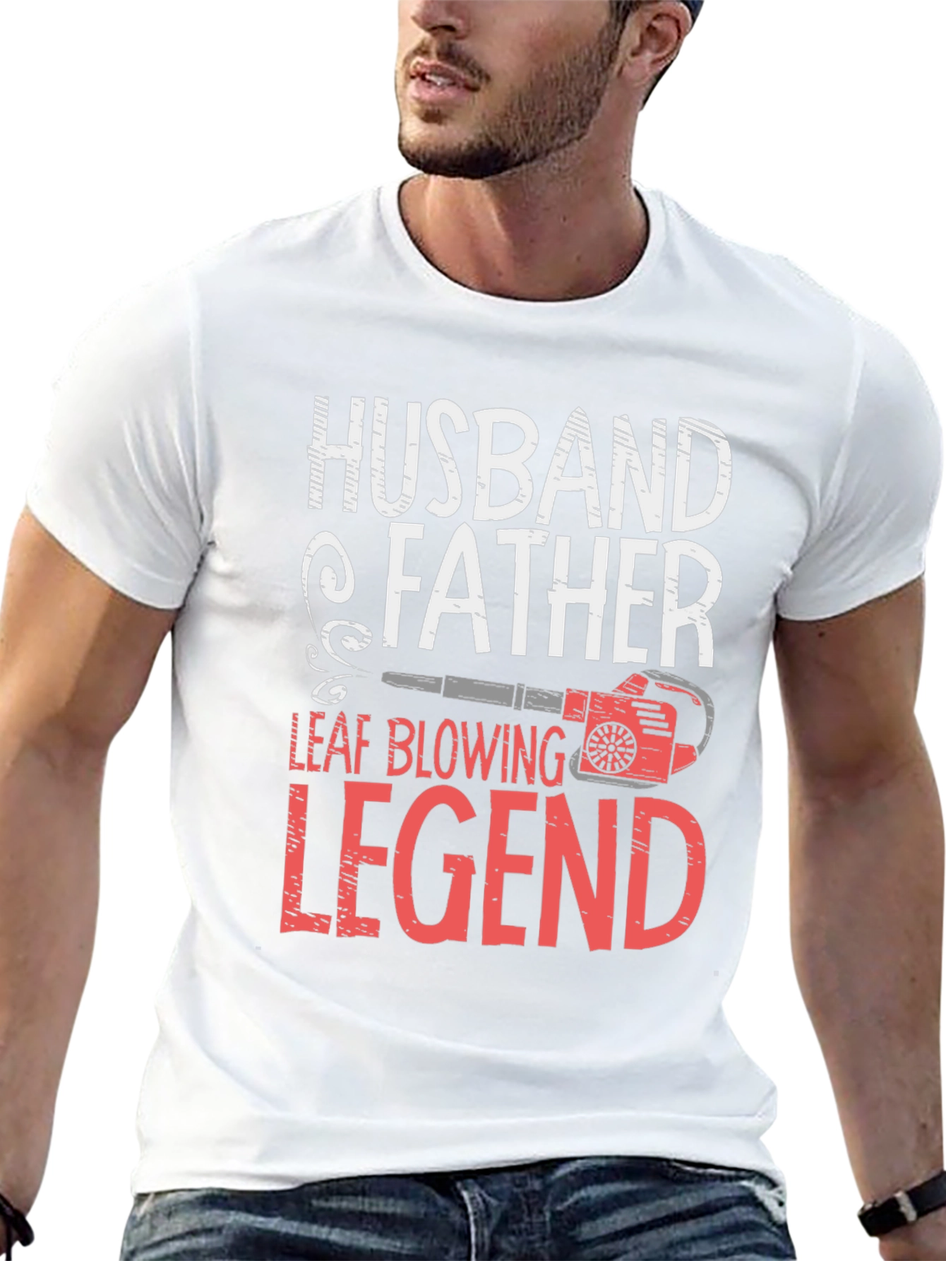 Husband Father Leaf Blowing Legend T-Shirt