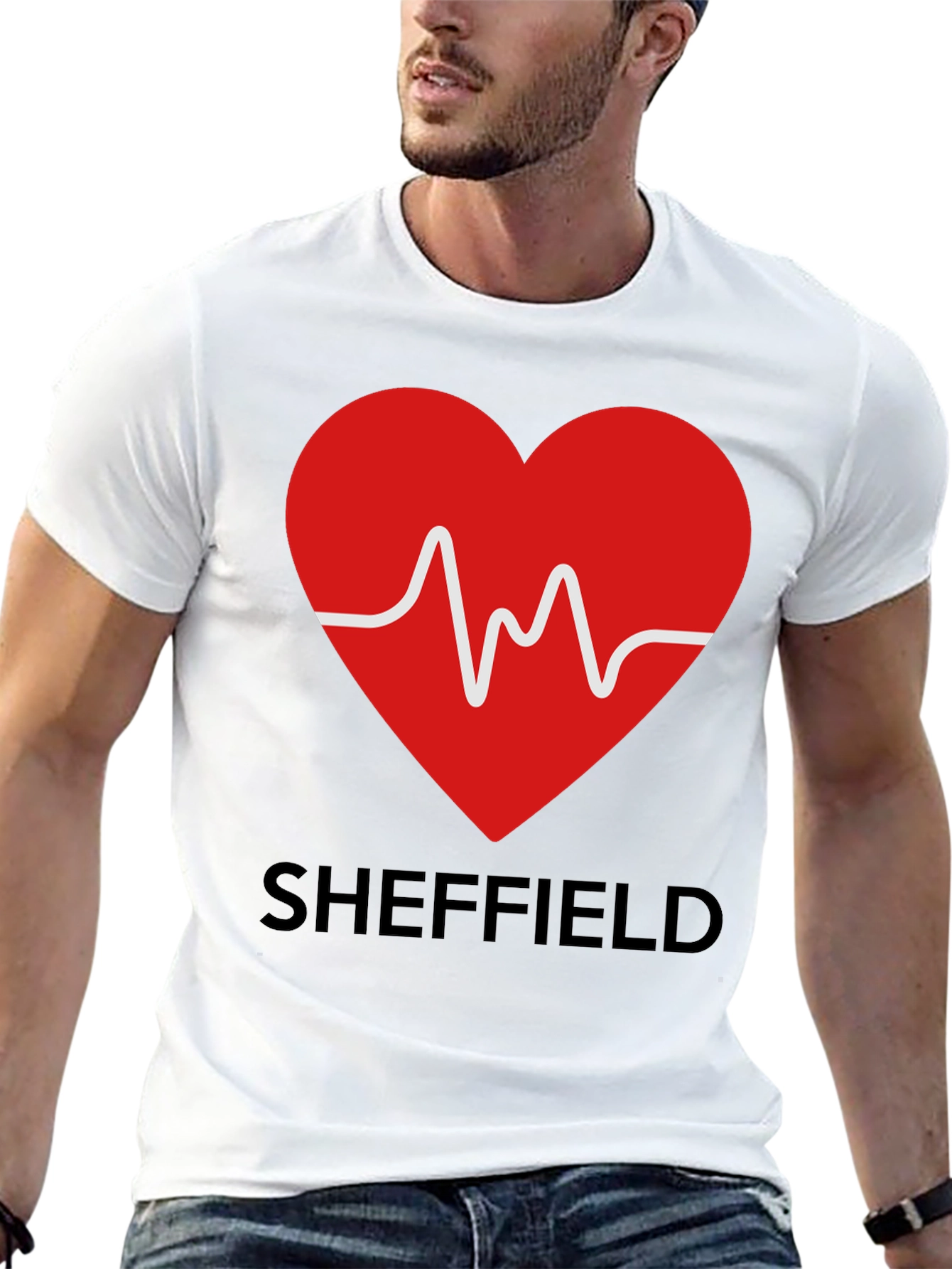 Sheffield Heartbeat Graphic Tee - Stylish City Pride