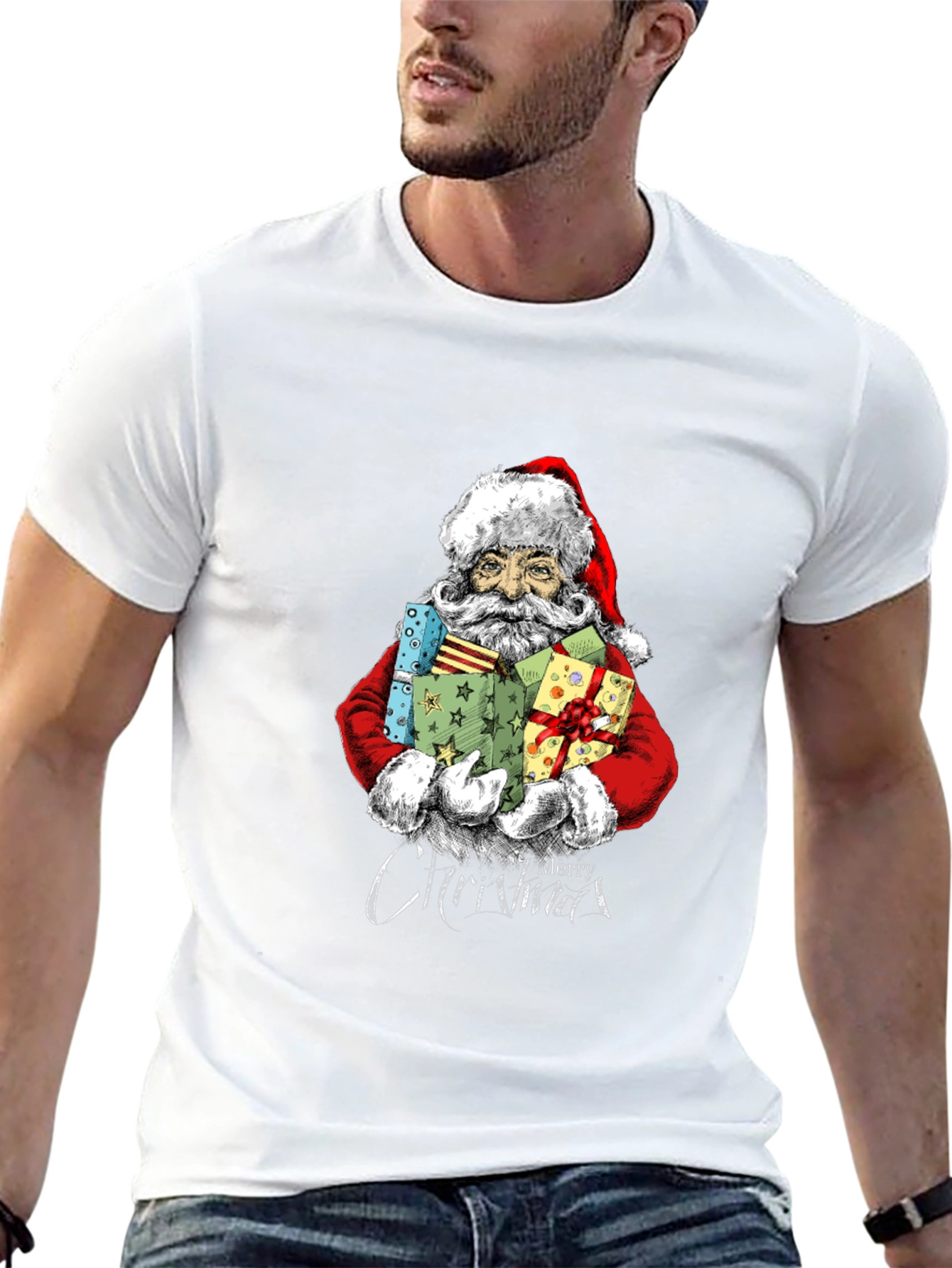 Festive Santa Claus Christmas T-Shirt