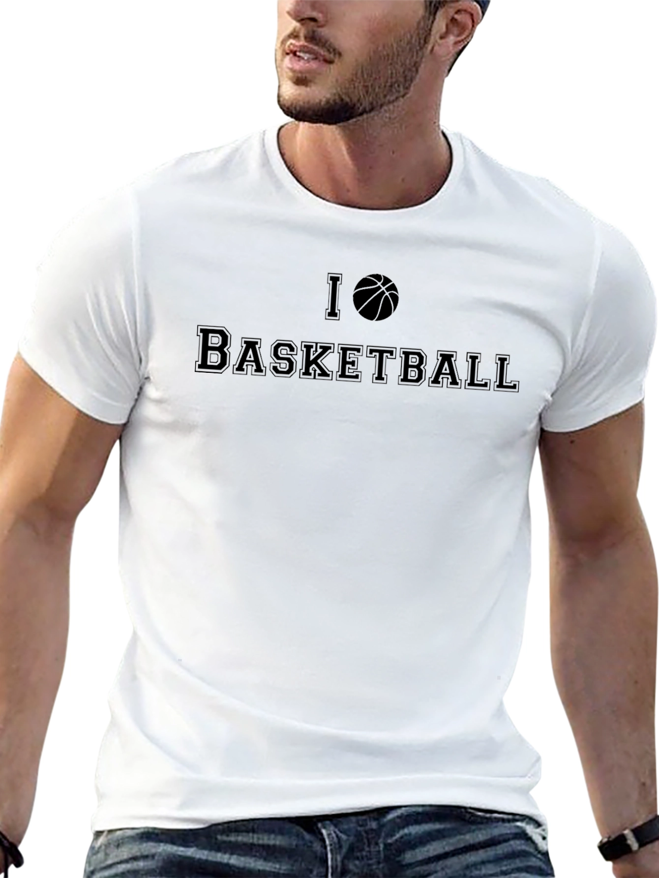 I Heart Basketball Black Graphic Tee