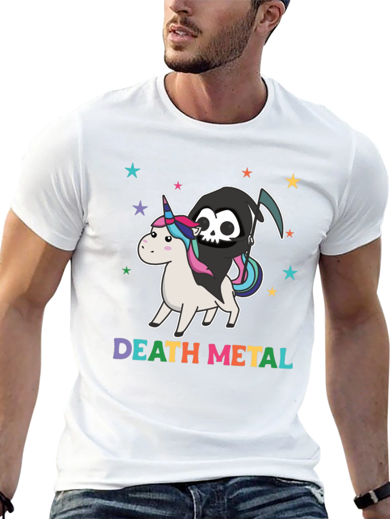 Death Metal Grim Reaper Unicorn T-Shirt