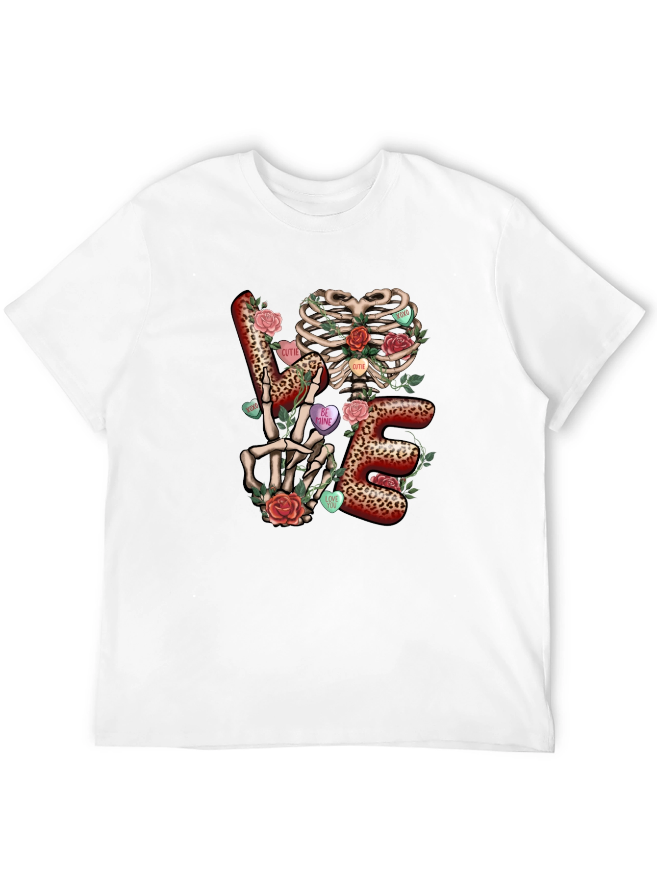 LOVE Skeleton Valentines Day T-Shirt