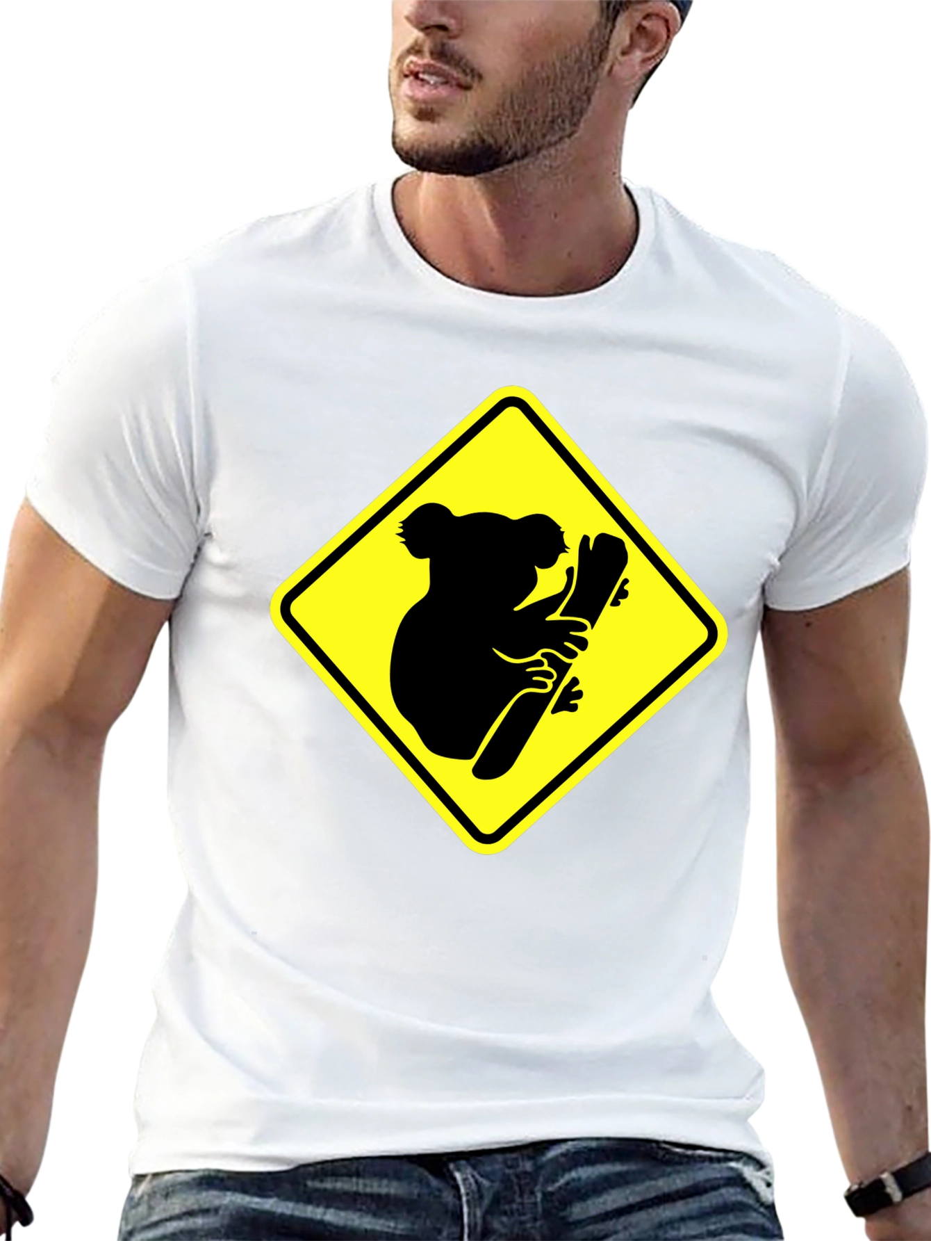 Koala Crossing Black Graphic Tee