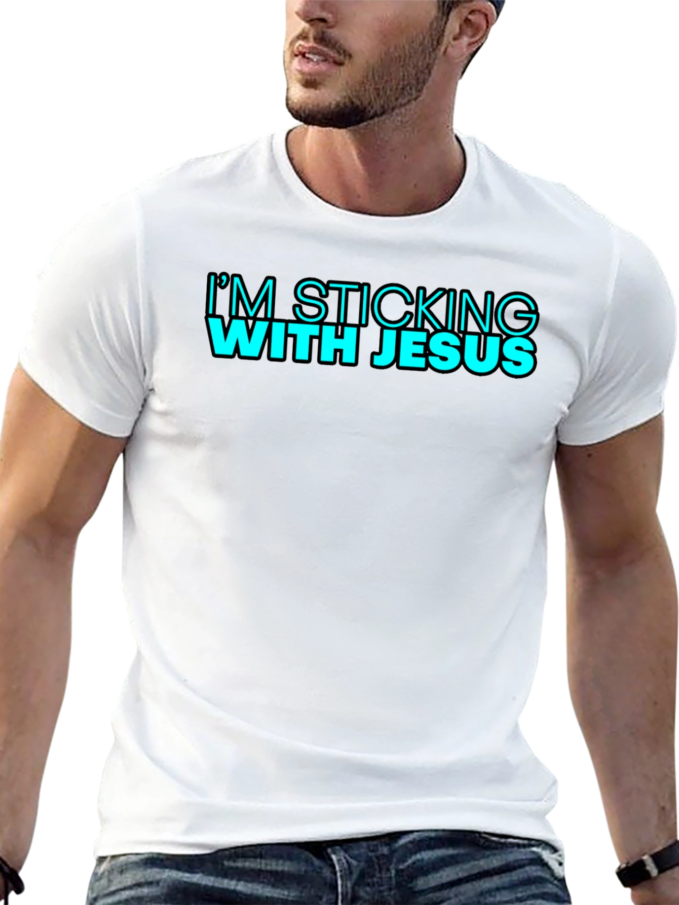 Im Sticking With Jesus Black T-Shirt