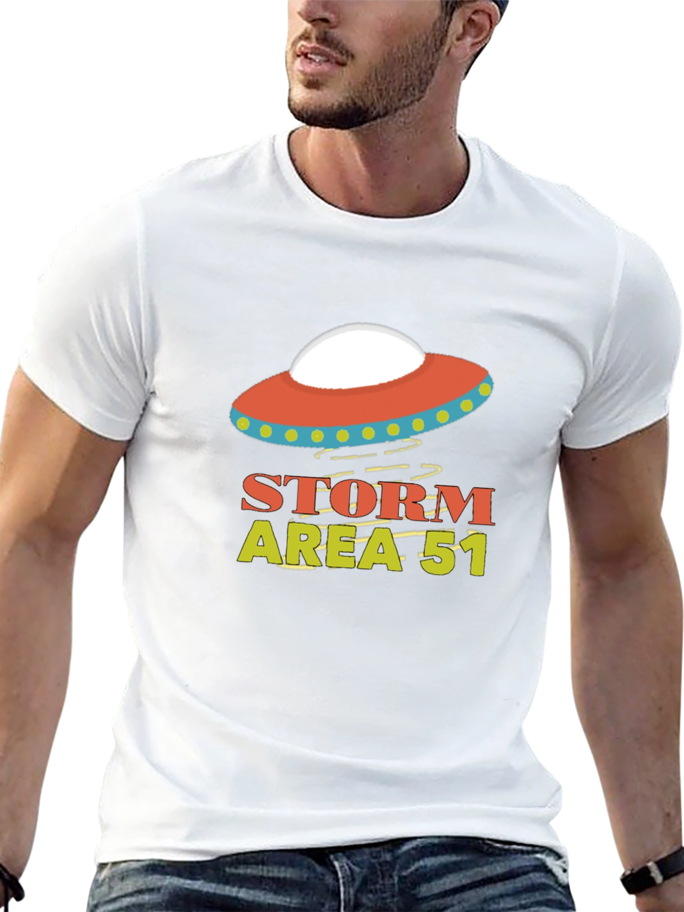 Storm Area 51 UFO Graphic T-Shirt