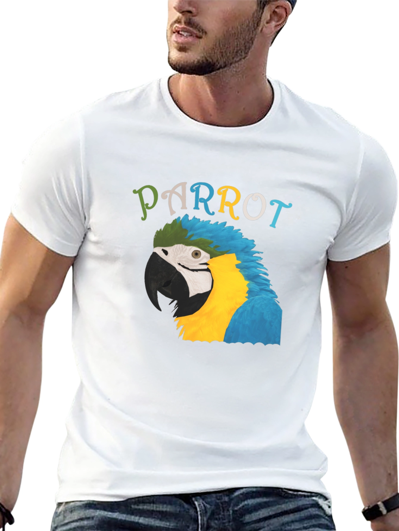 Parrot Graphic Print Tee