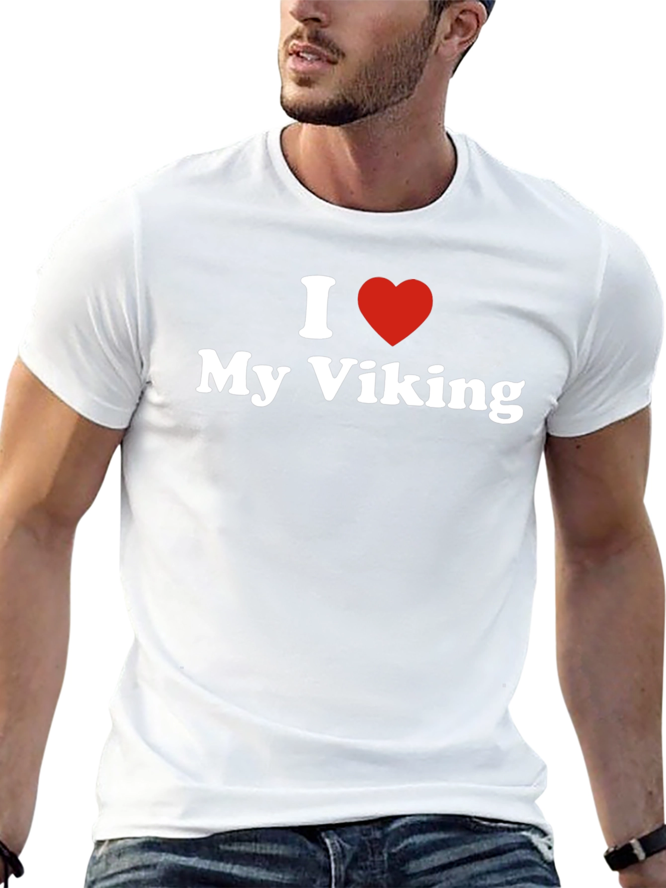 I Love My Viking T-Shirt - Black Graphic Tee