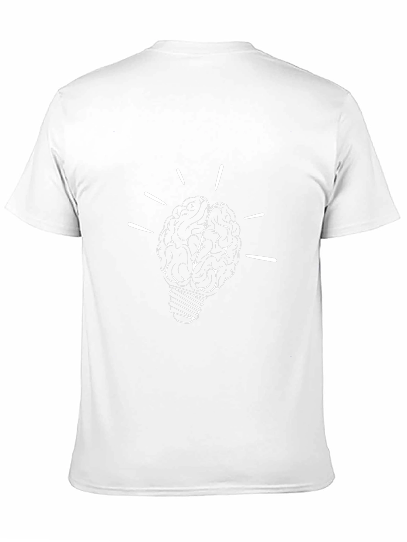 Brain Lightbulb Graphic Tee - Idea Spark T-Shirt