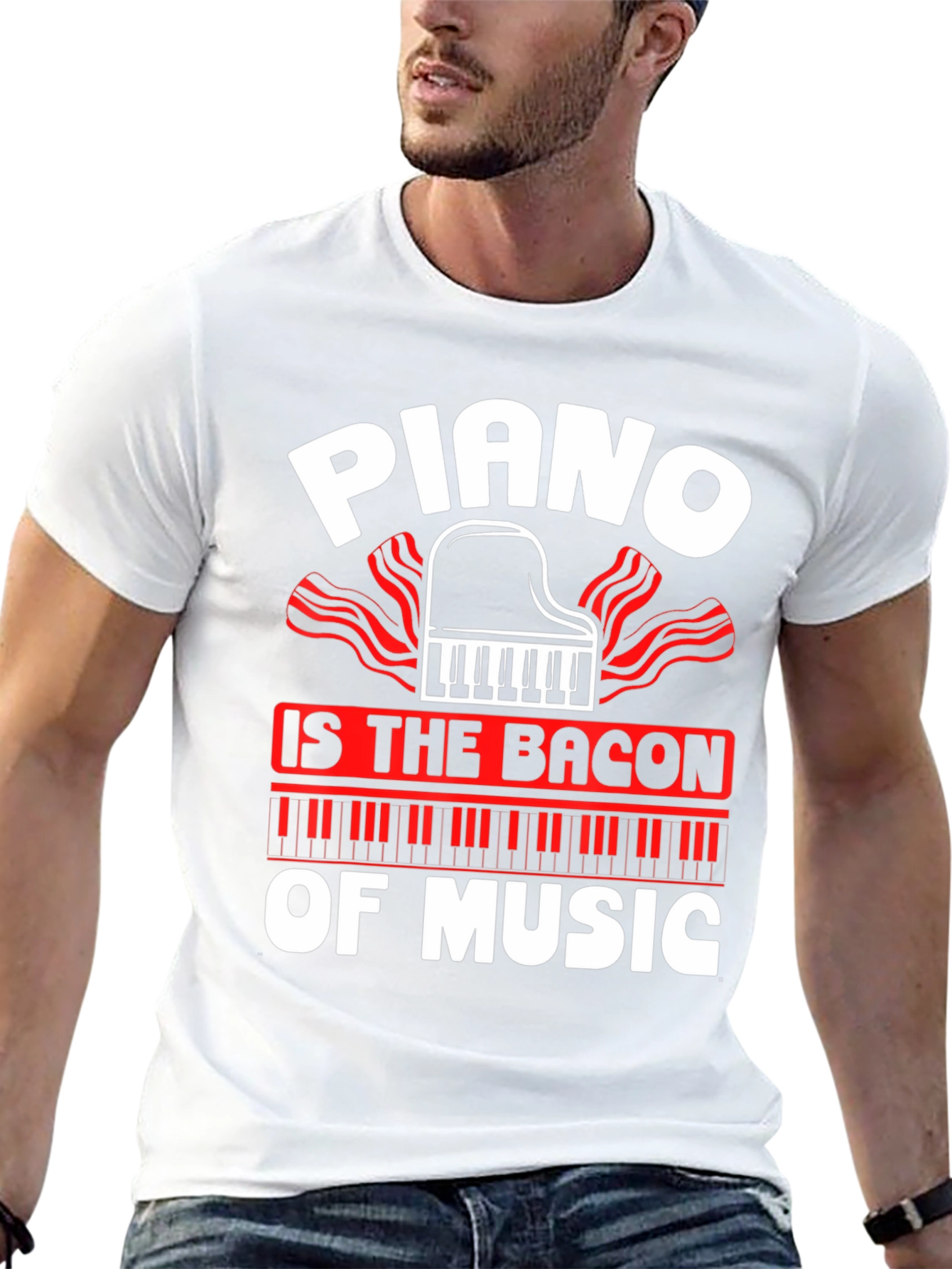 Piano is The Bacon of Music Graphic T-Shirt