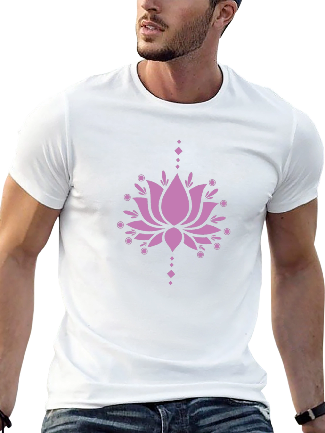 Lotus Graphic Black Tee