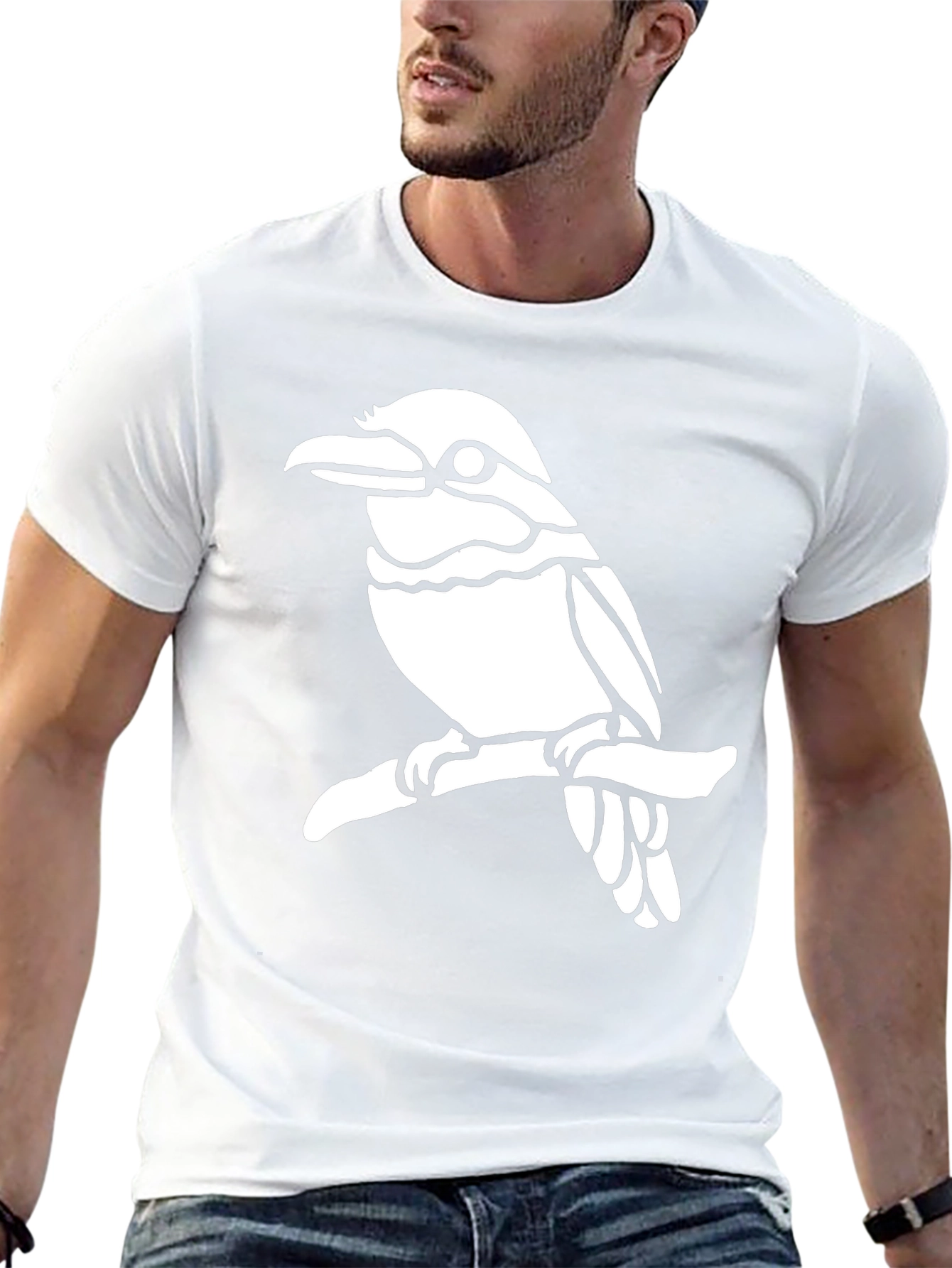 Bird On Branch Graphic Tee - Black
